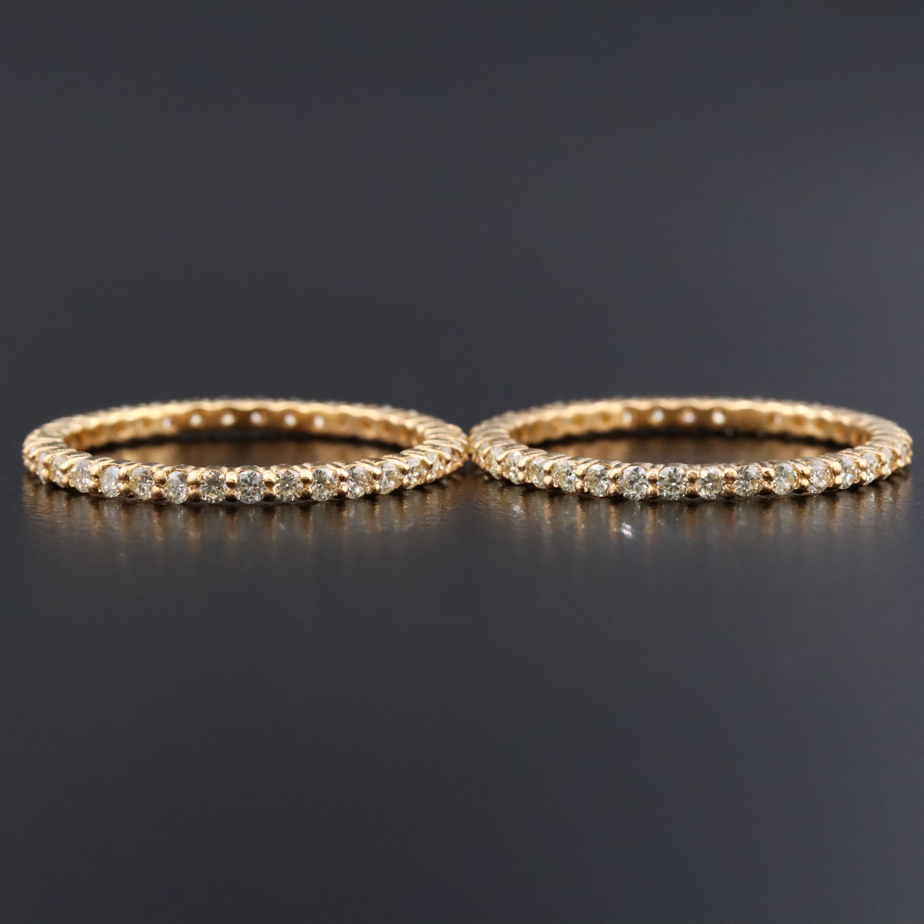 14K 1.26 CTW Diamond Eternity Bands
