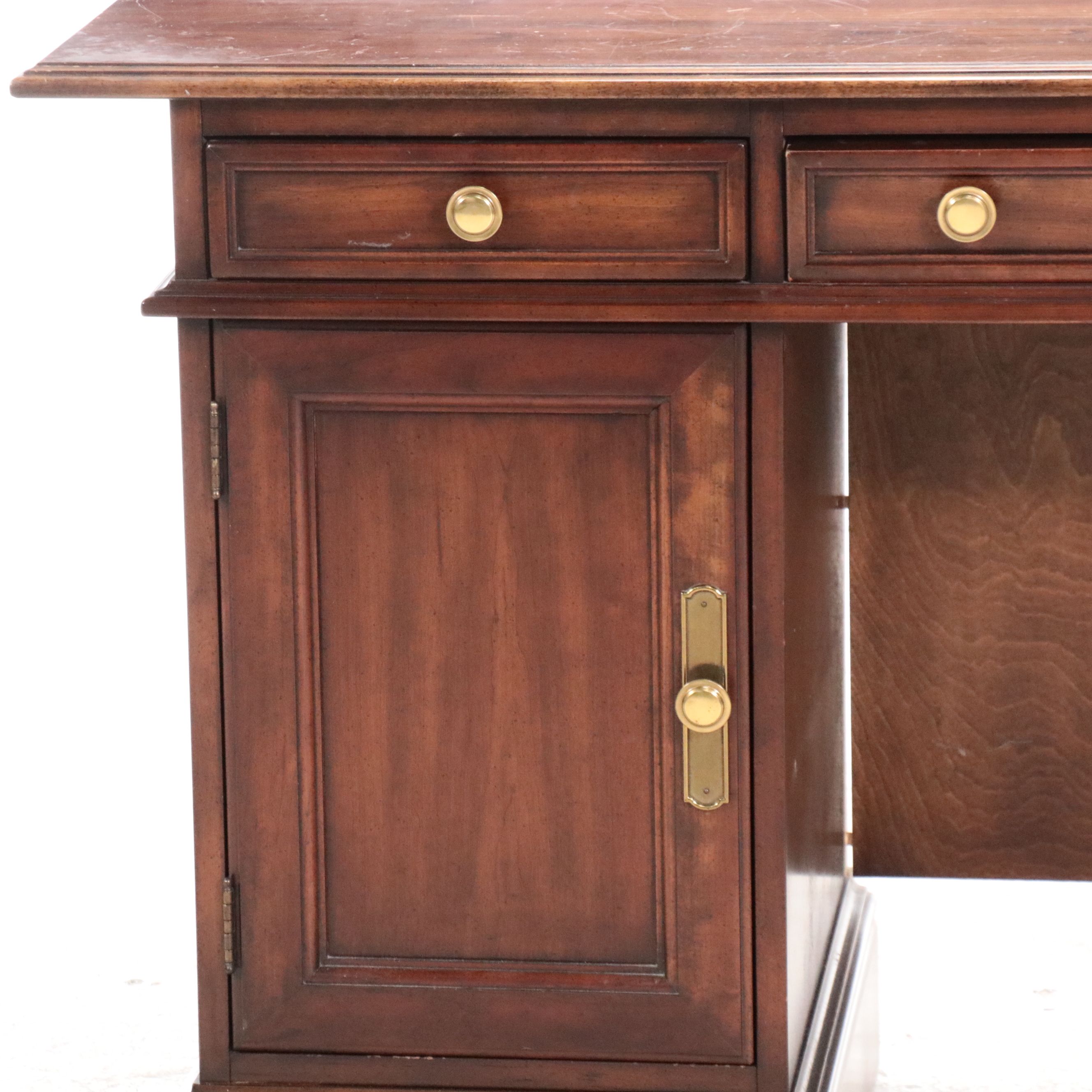 Sligh Traditional Style Cherry Kneehole Desk