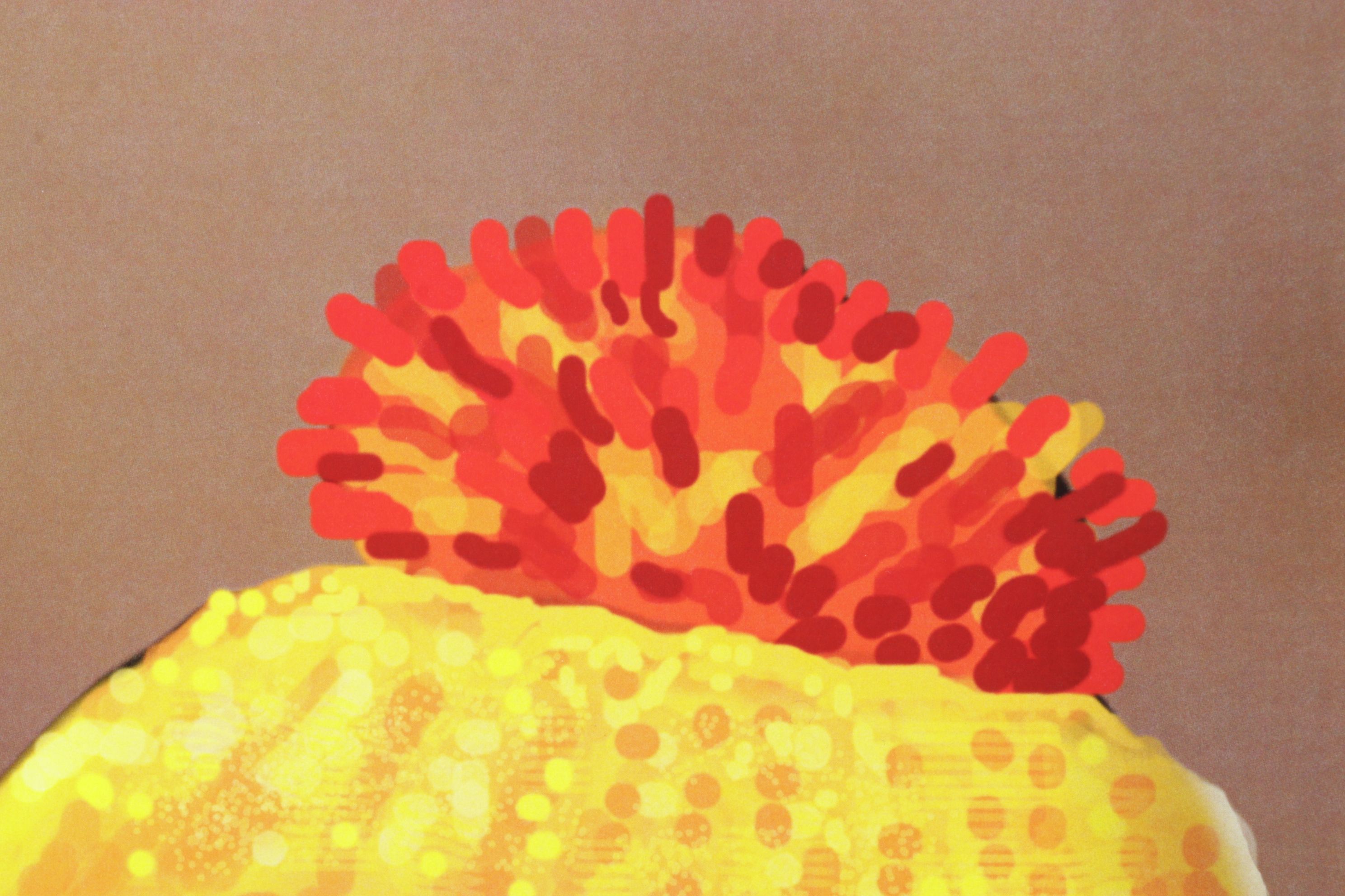 Digital Portrait Painting of Grumpy Cat Wearing a Winter Hat, Early 21st Century