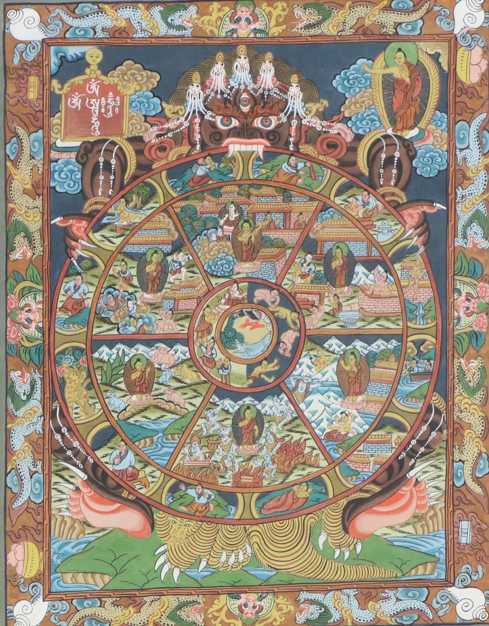 Tibetan Bhavacakra Thangka