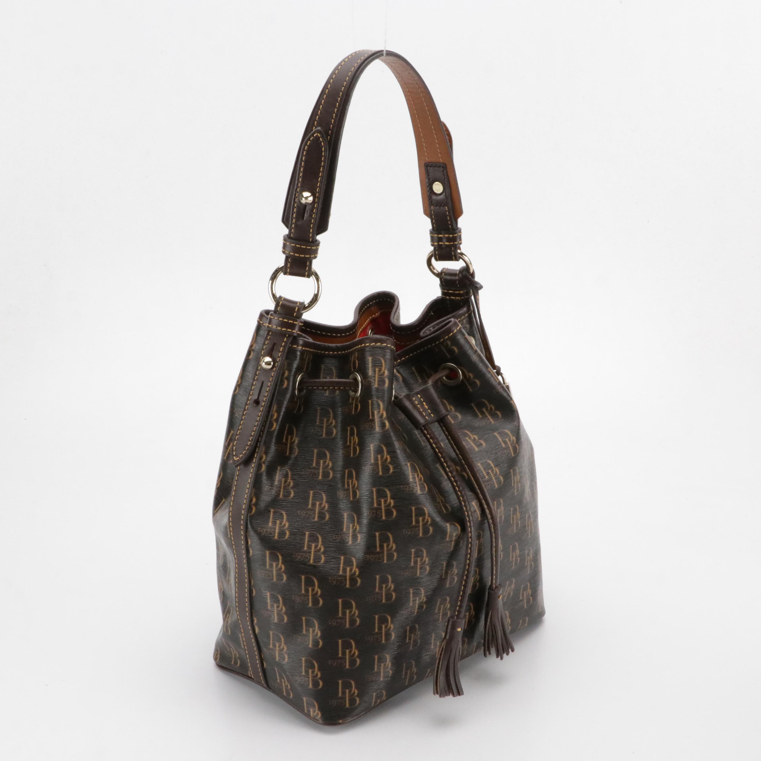 Dooney & Bourke Shiny Monogram Vachetta Florentine Leather Bags