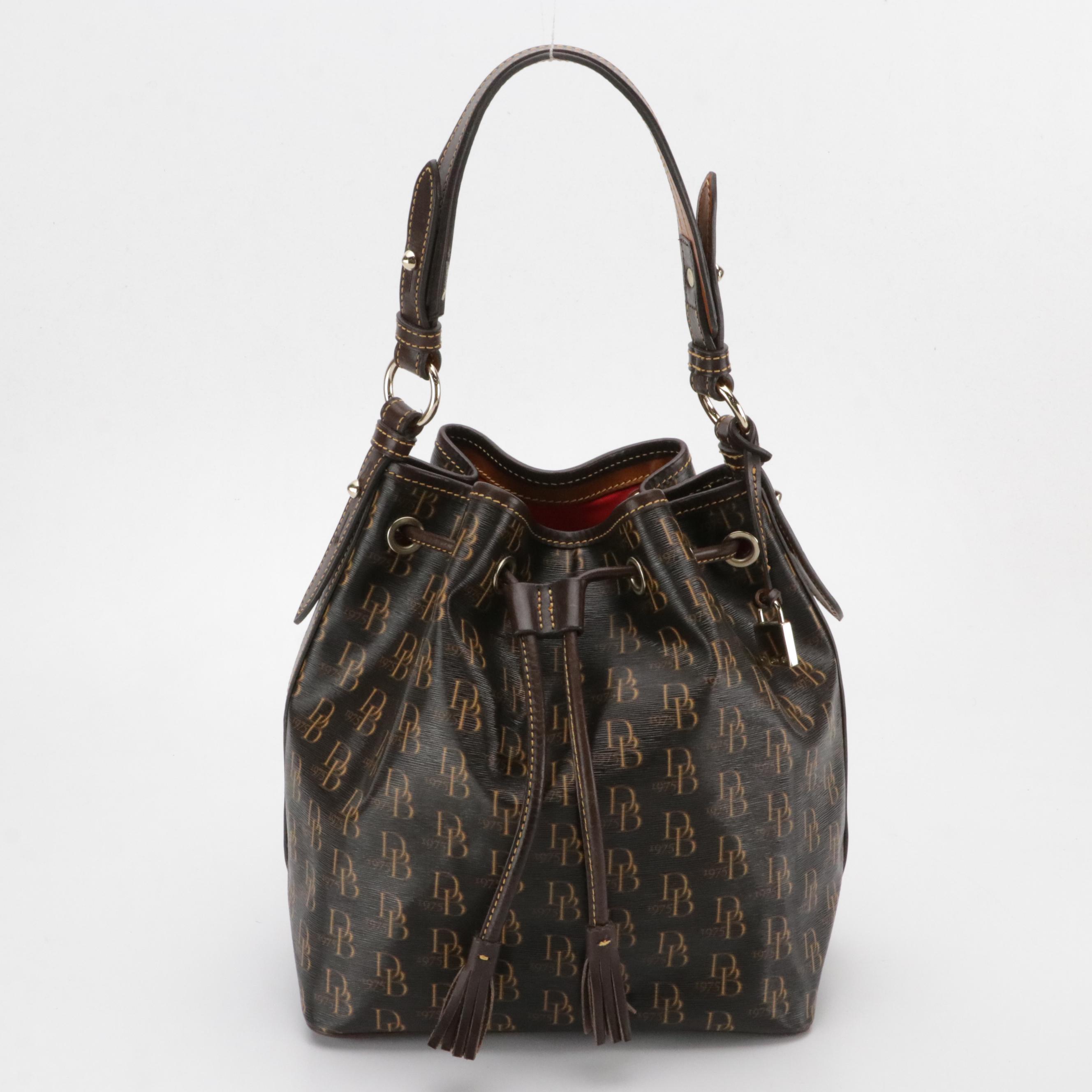 Dooney & Bourke Shiny Monogram Vachetta Florentine Leather Bags