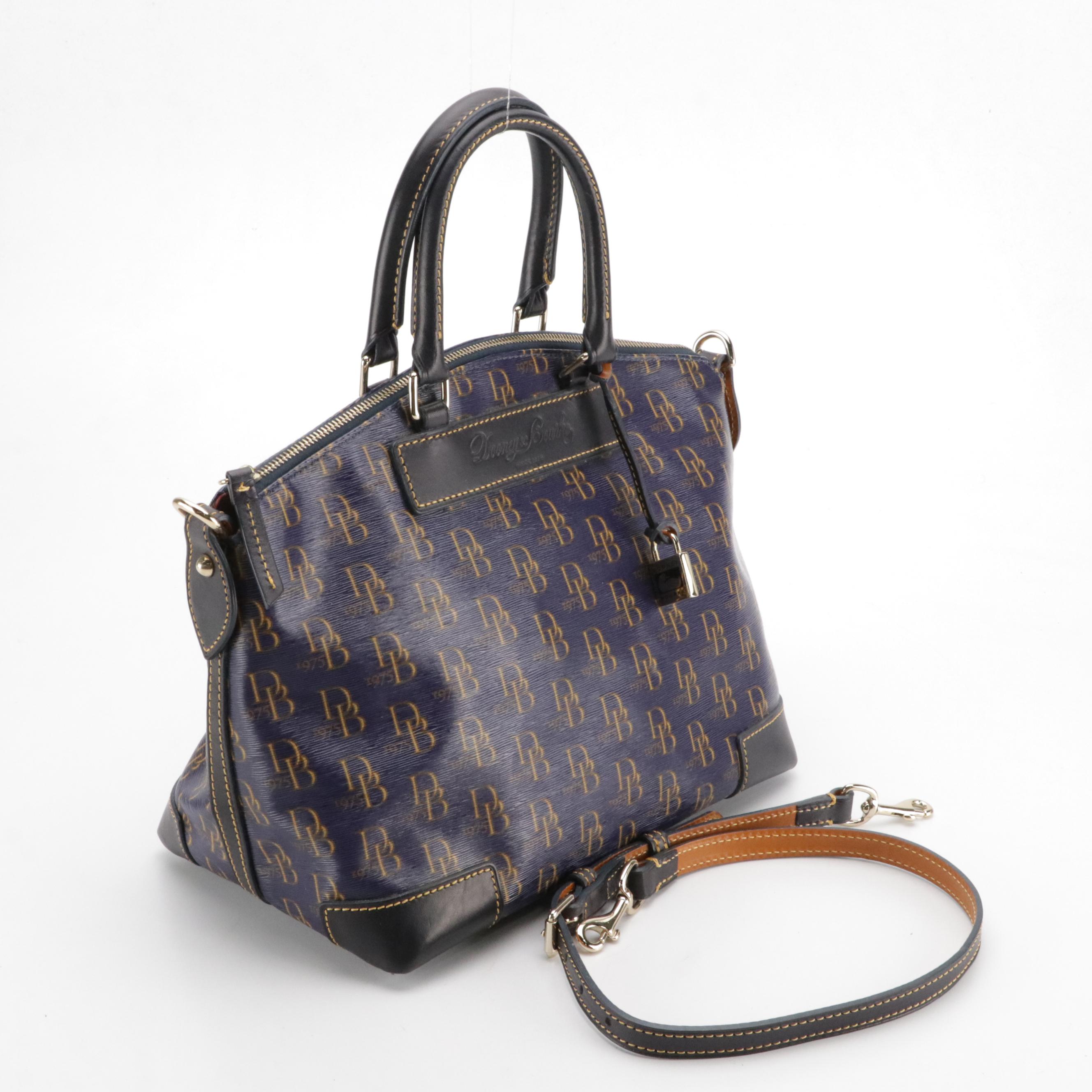 Dooney & Bourke Shiny Monogram Vachetta Florentine Leather Bags