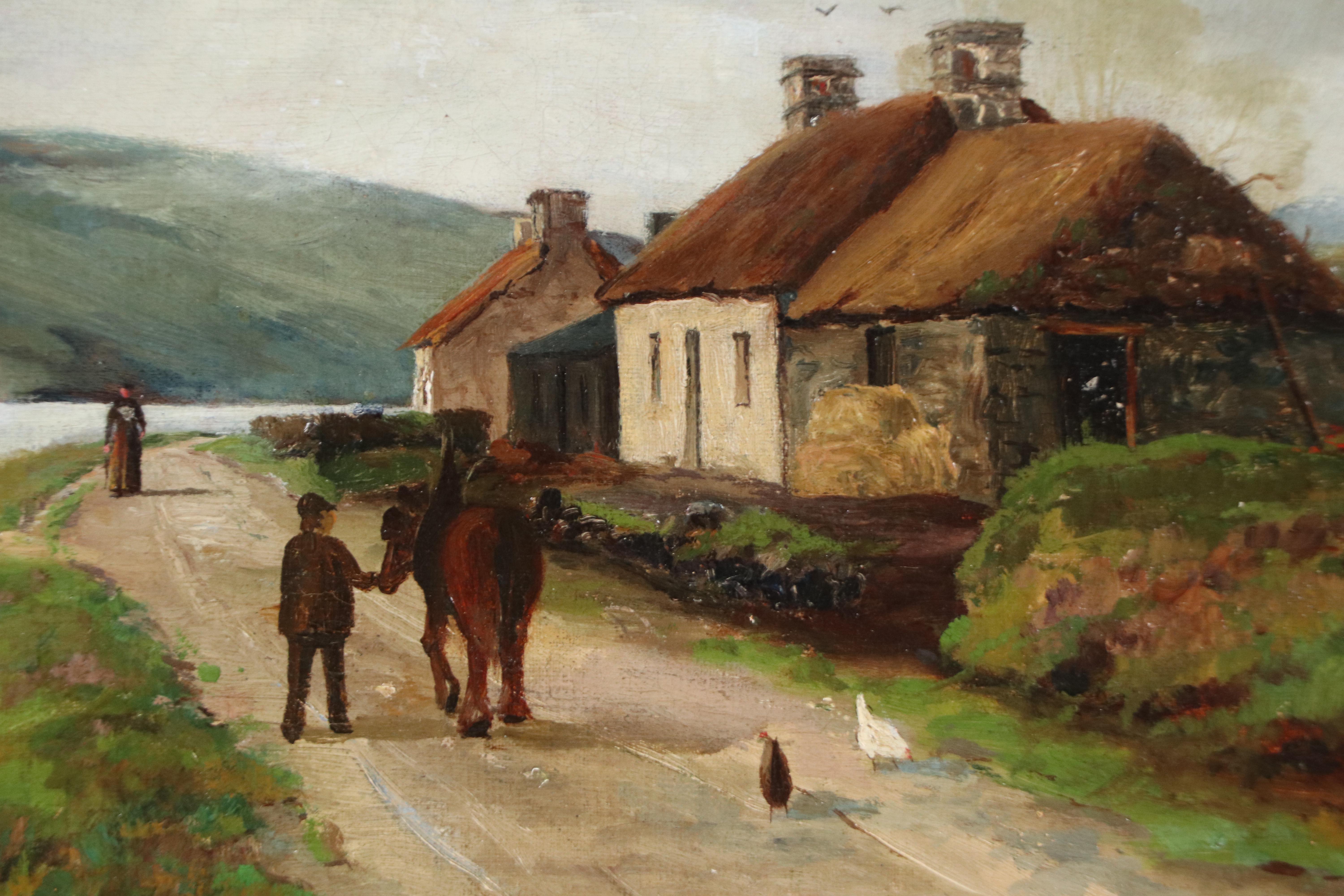Andrew H. Hislop Landscape Oil Painting "The Smithy, Gunnel Ferry, Loch Etive"