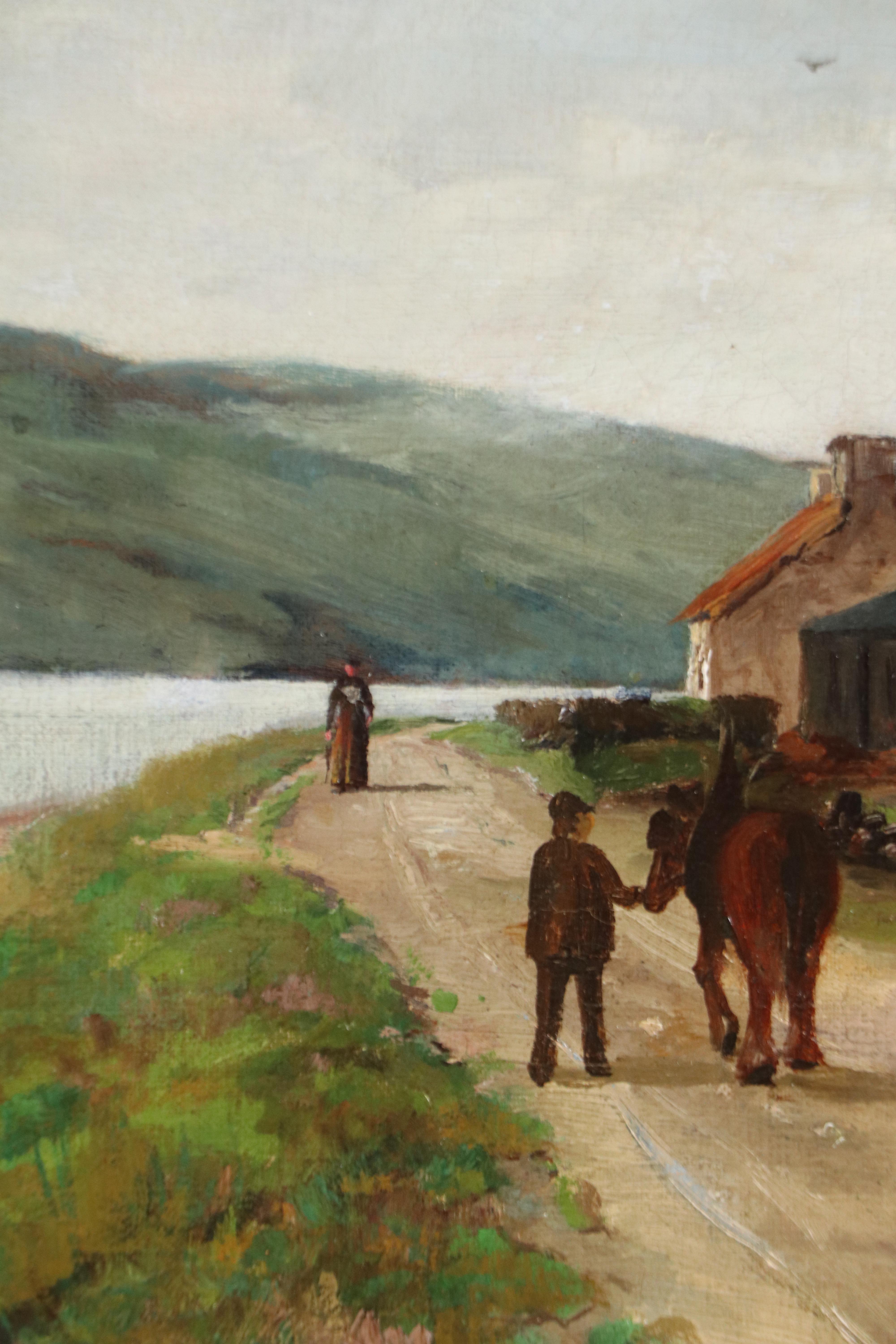Andrew H. Hislop Landscape Oil Painting "The Smithy, Gunnel Ferry, Loch Etive"