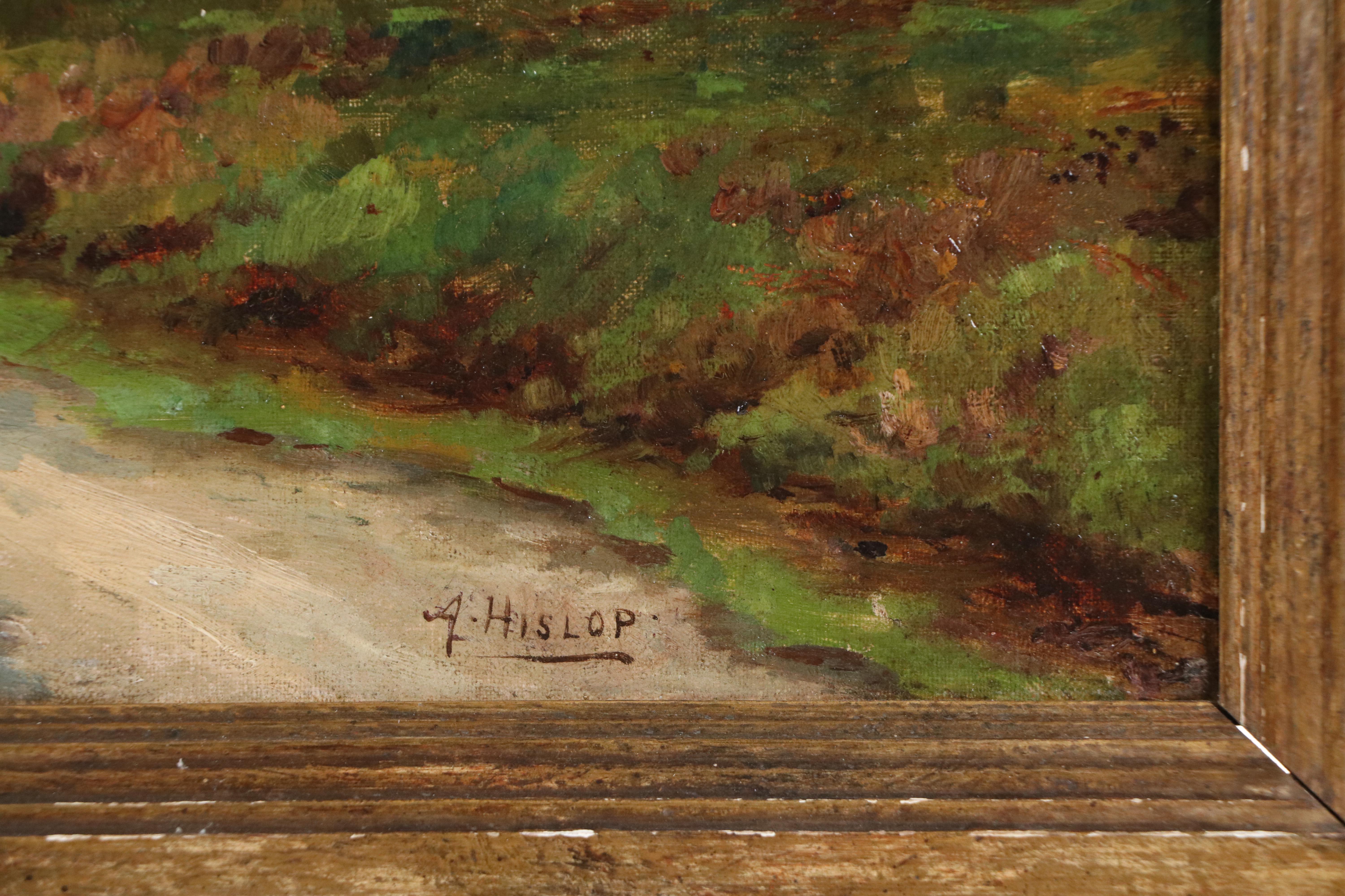 Andrew H. Hislop Landscape Oil Painting "The Smithy, Gunnel Ferry, Loch Etive"