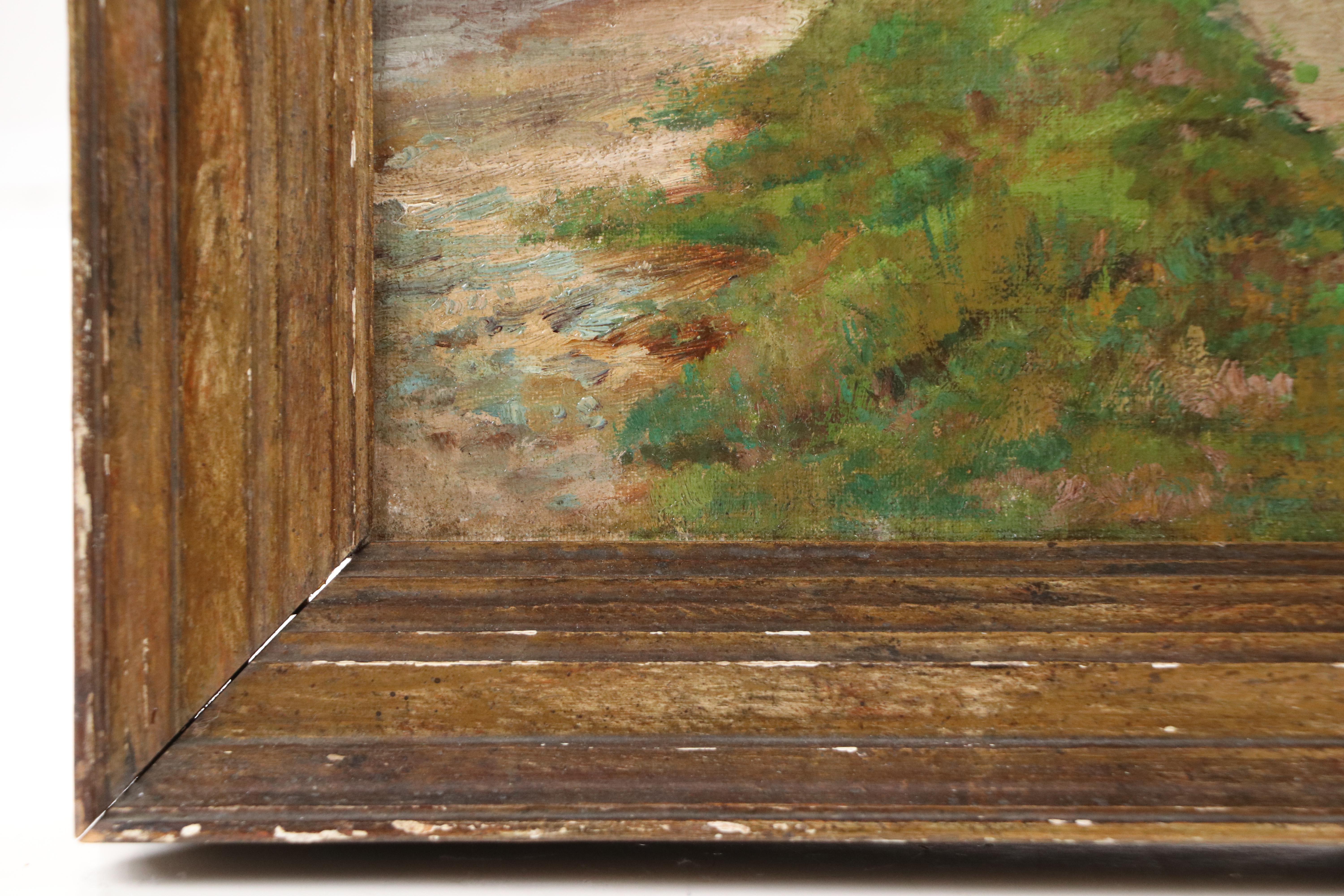 Andrew H. Hislop Landscape Oil Painting "The Smithy, Gunnel Ferry, Loch Etive"