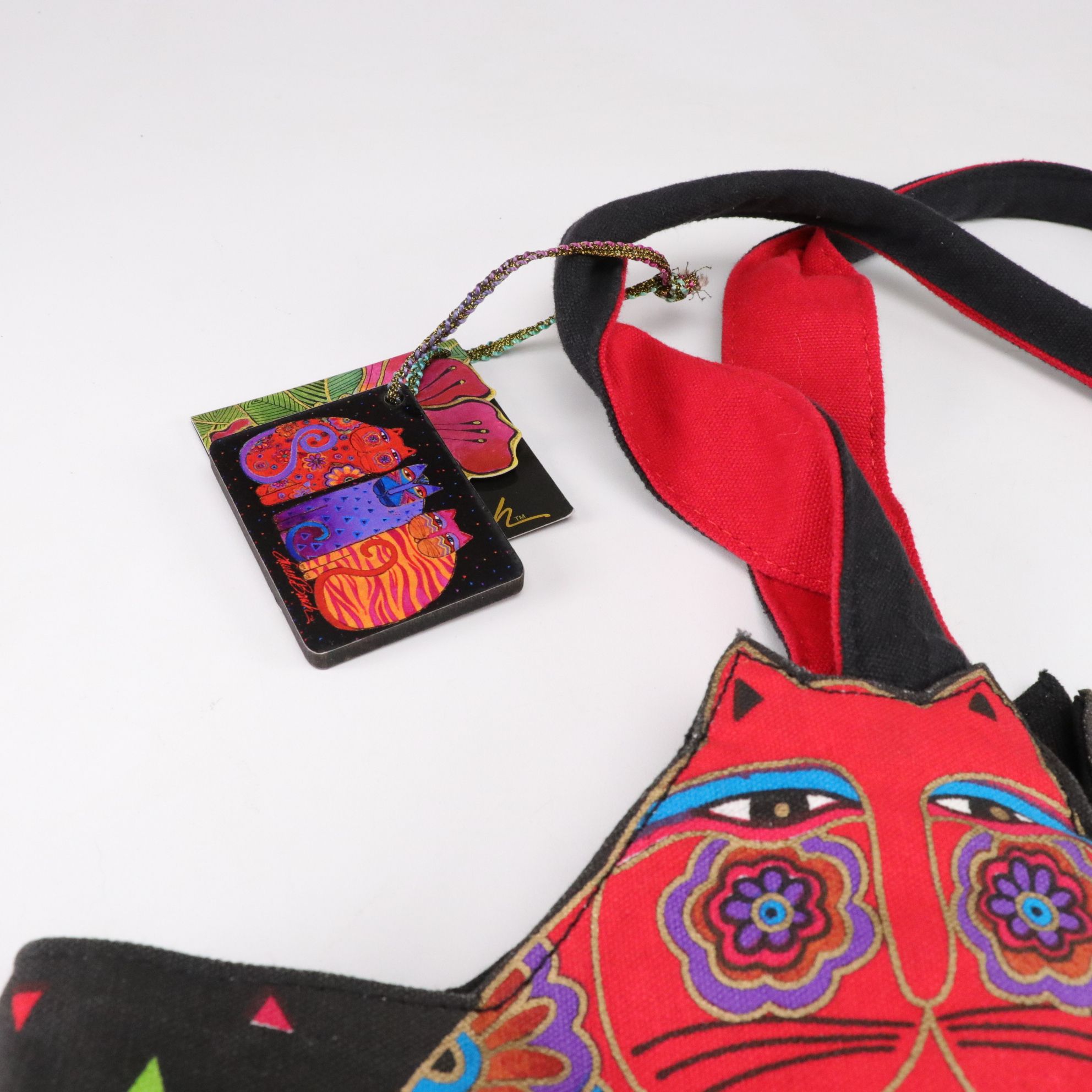 Laurel Burch Handmade Cat Tote Bags with Pouch