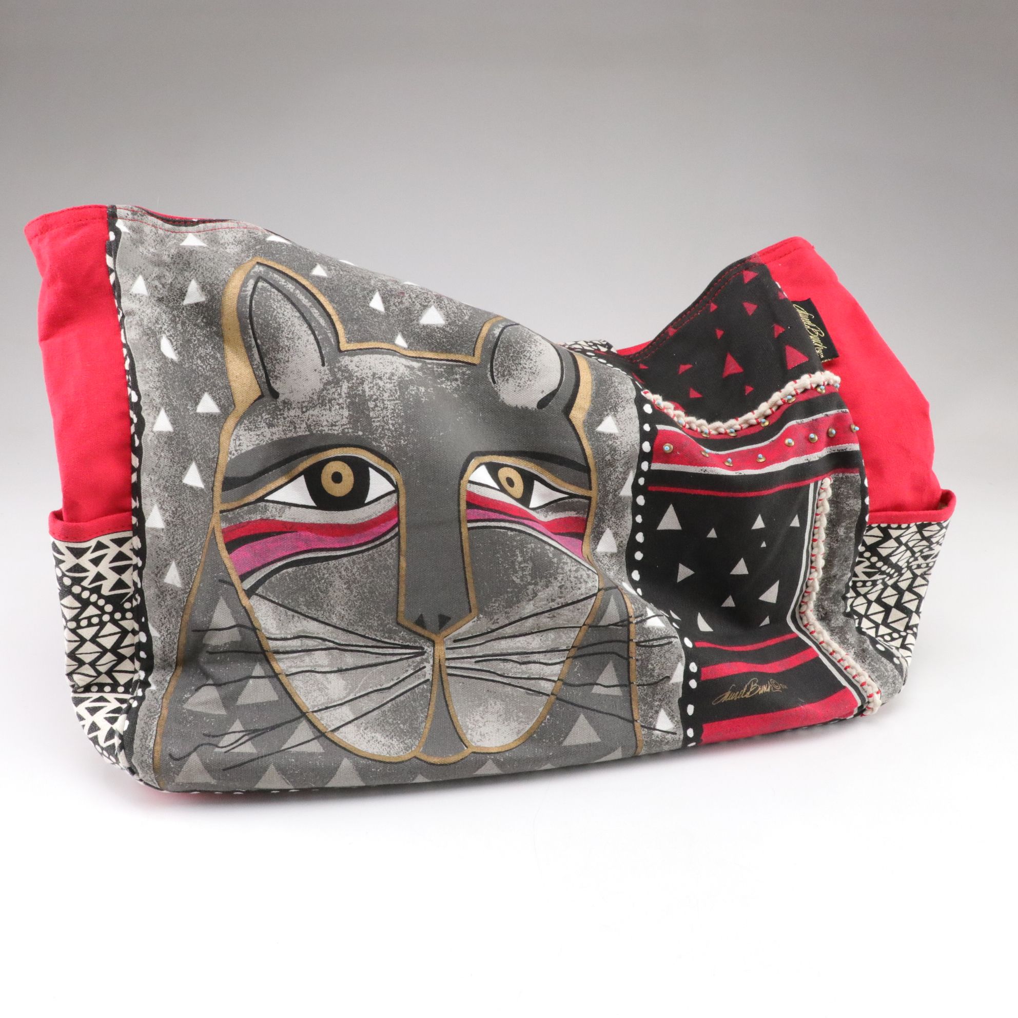 Laurel Burch Handmade Cat Tote Bags with Pouch