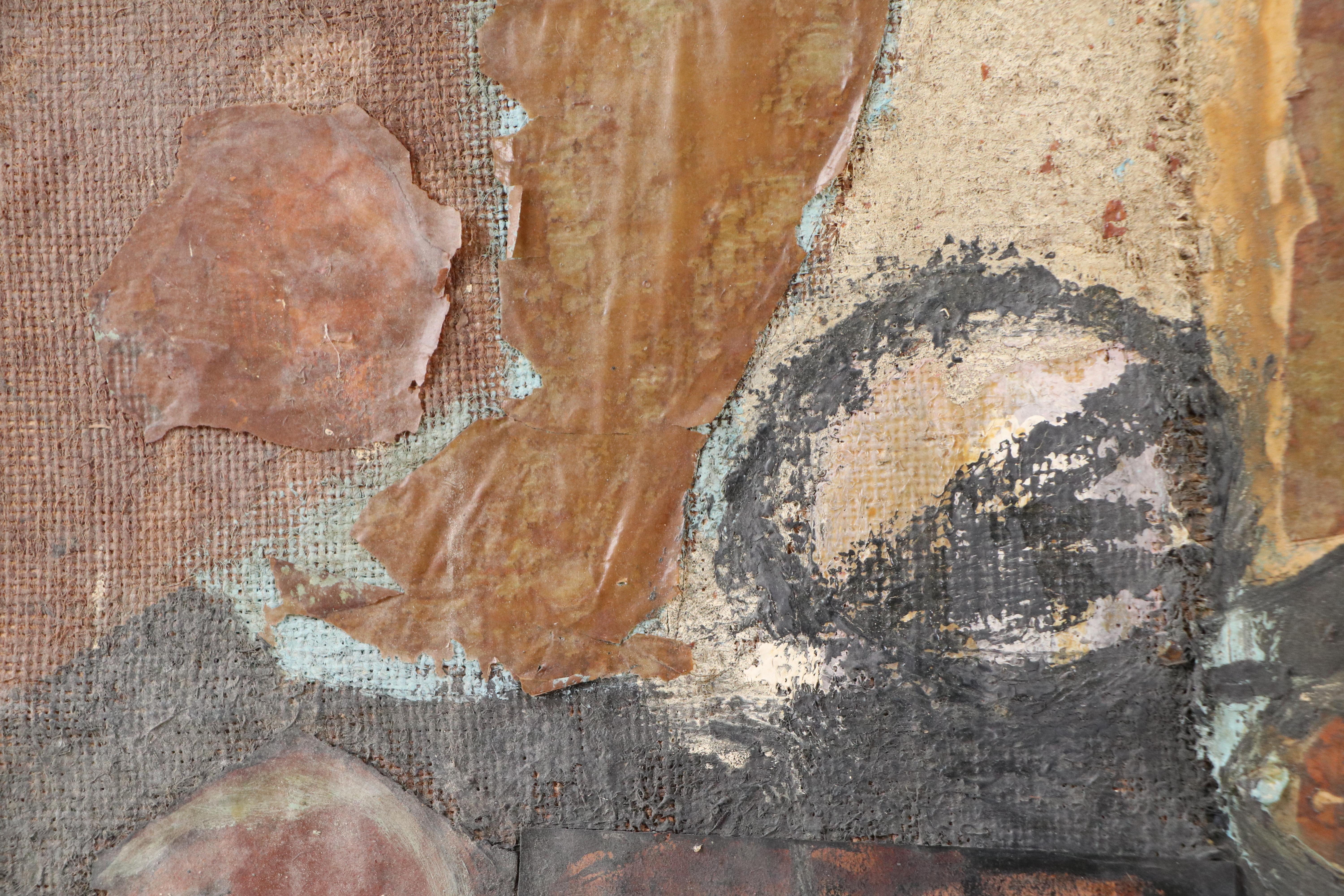 Modernist Mixed Media Abstract Composition