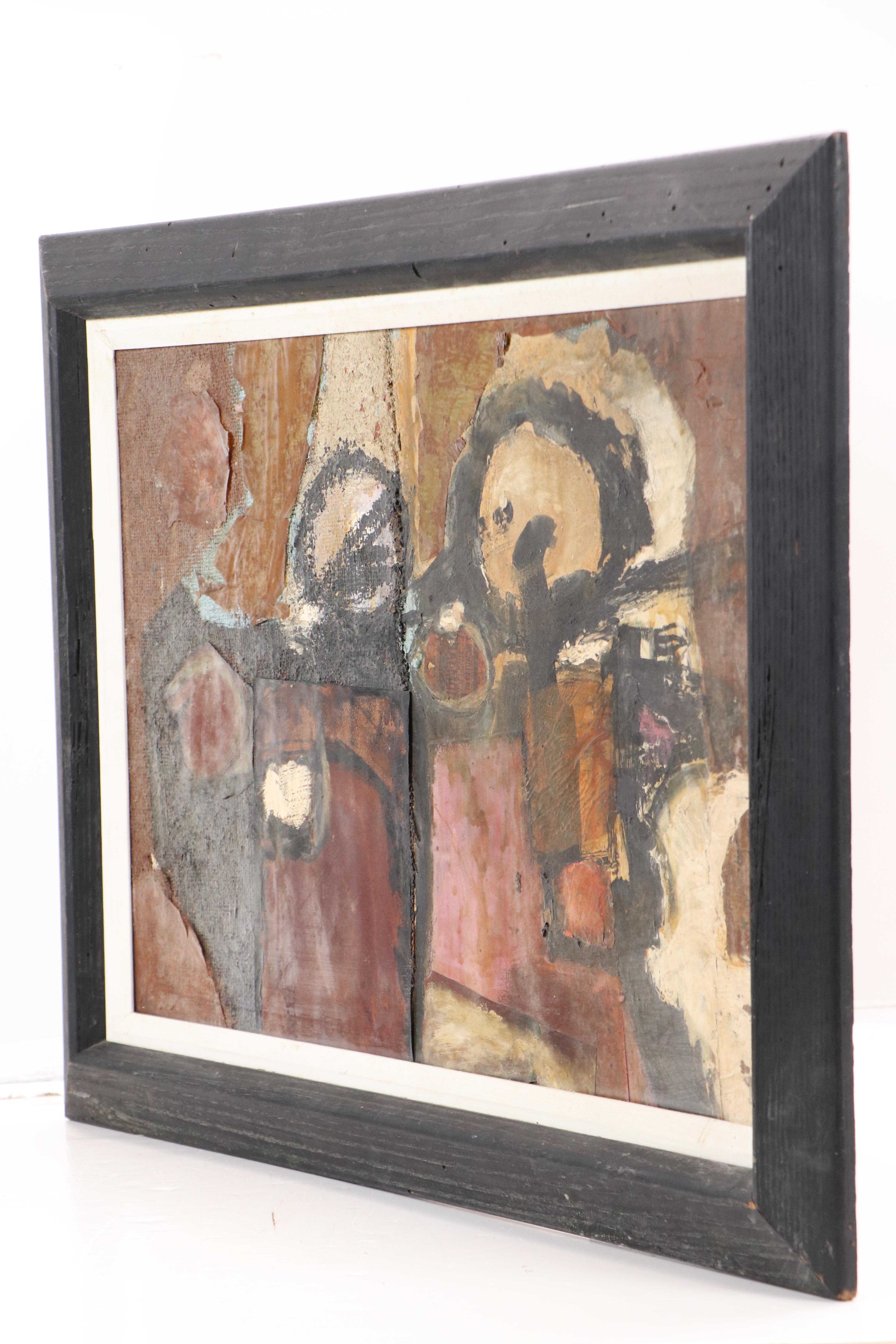 Modernist Mixed Media Abstract Composition