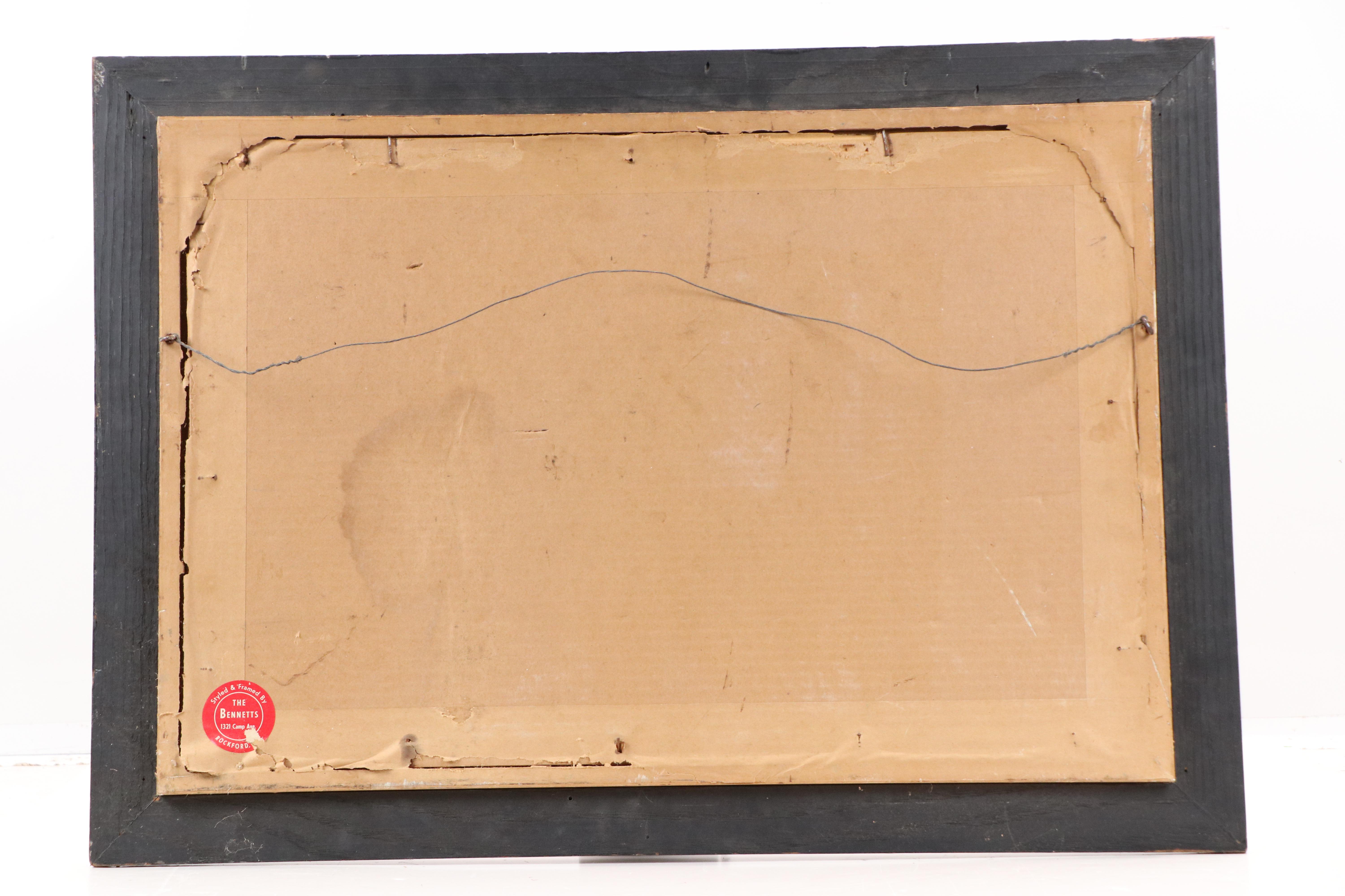 Modernist Mixed Media Abstract Composition