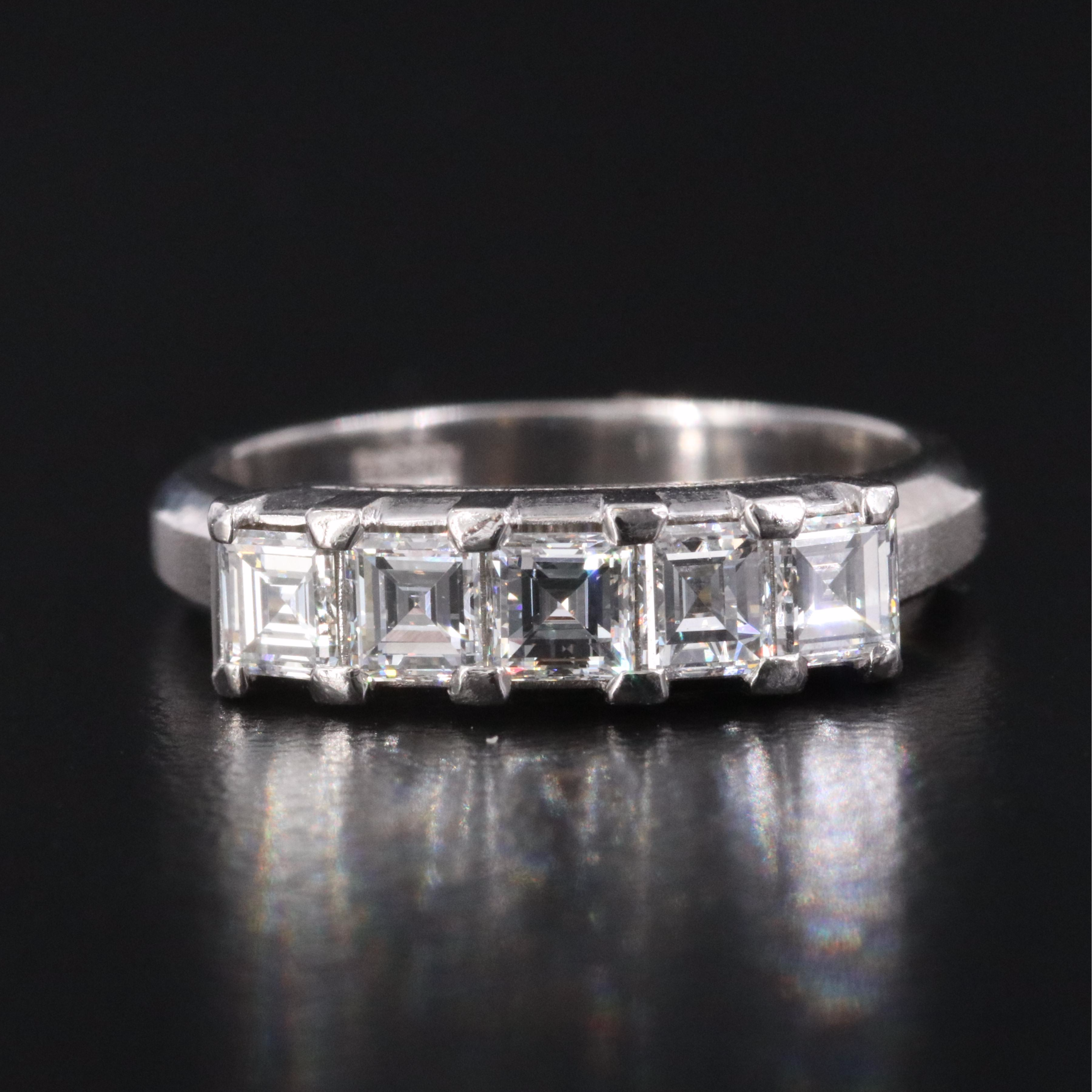 Platinum 0.90 CTW Diamond Ring