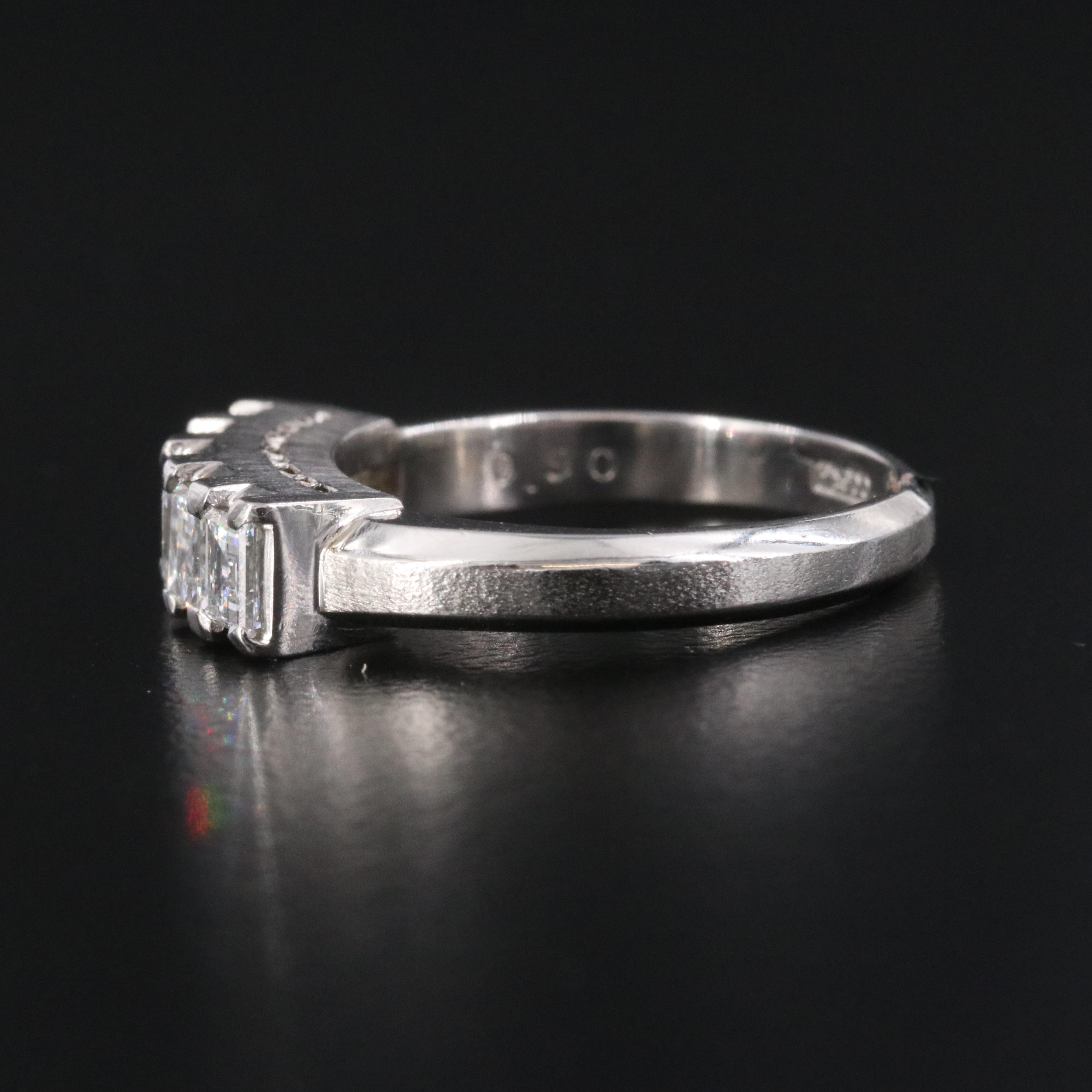 Platinum 0.90 CTW Diamond Ring