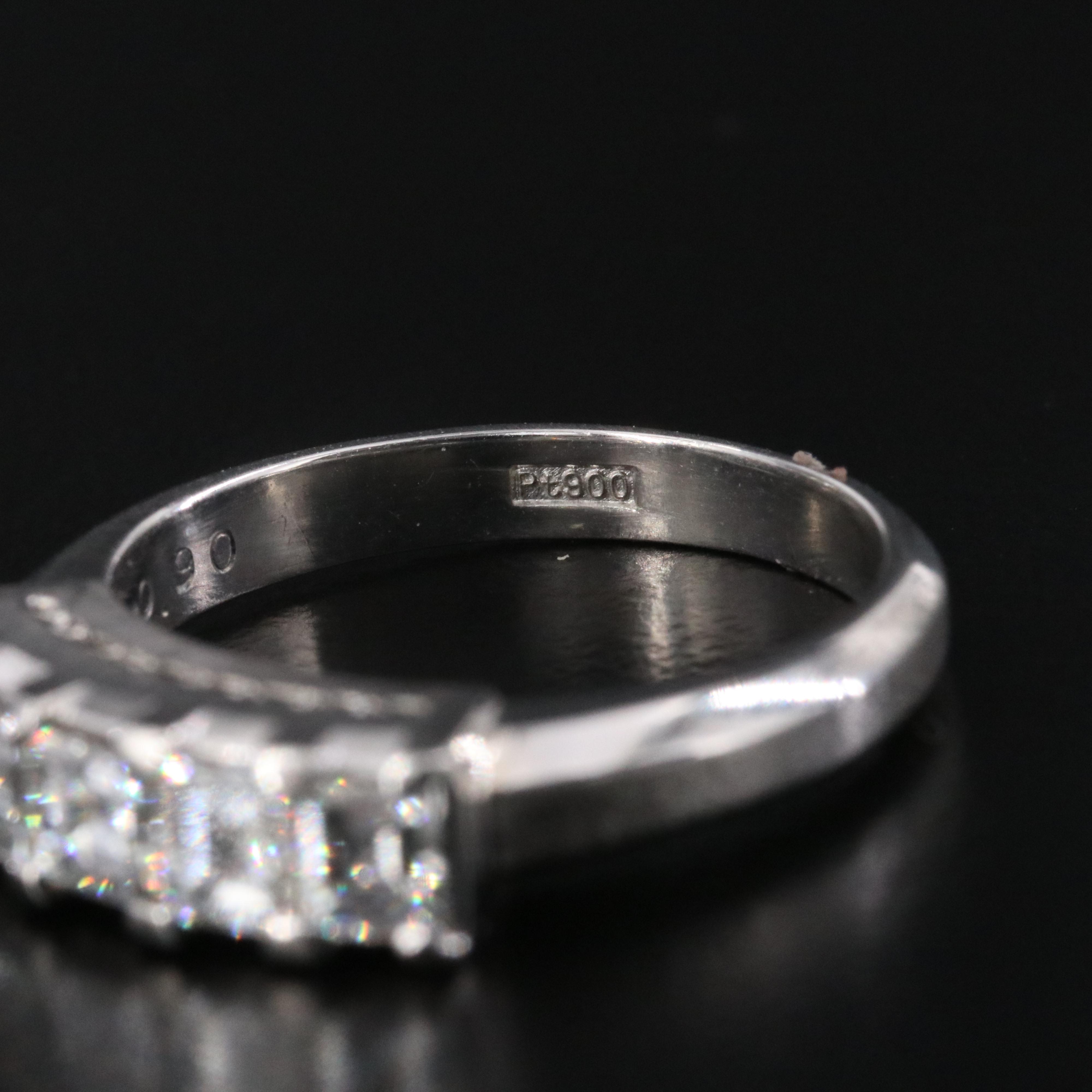 Platinum 0.90 CTW Diamond Ring