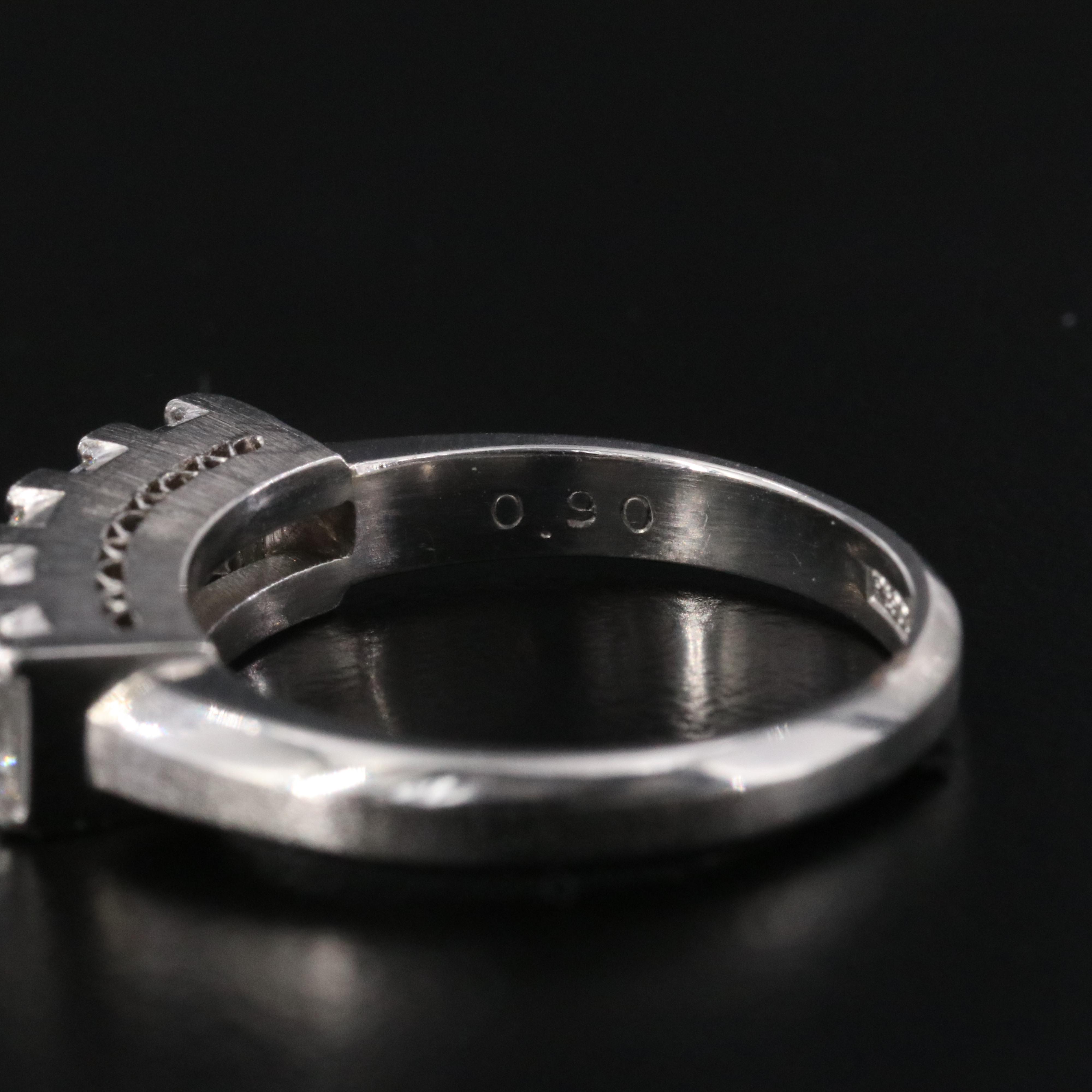 Platinum 0.90 CTW Diamond Ring