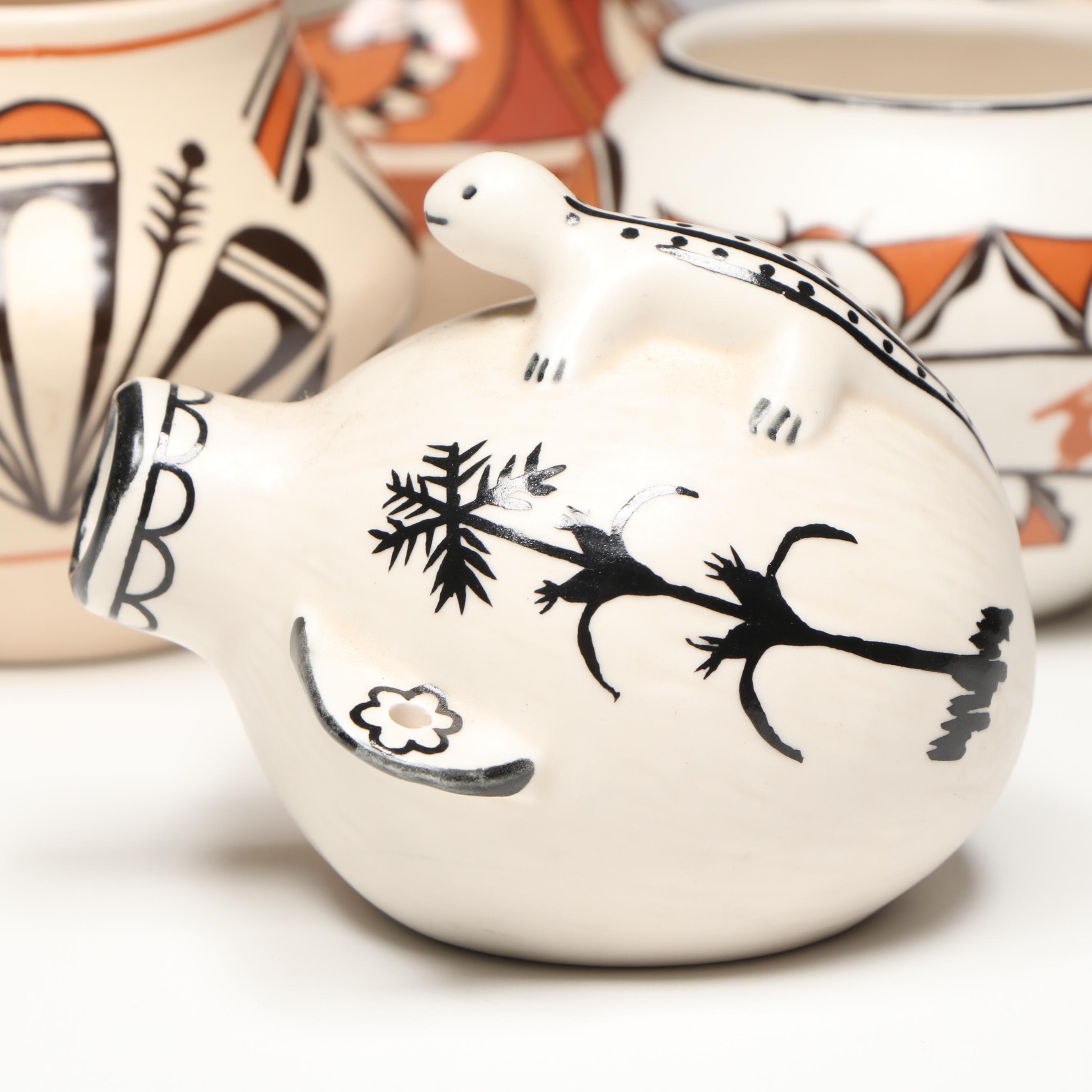 American Indian Life and Legends Reproduction Ceramic Vases