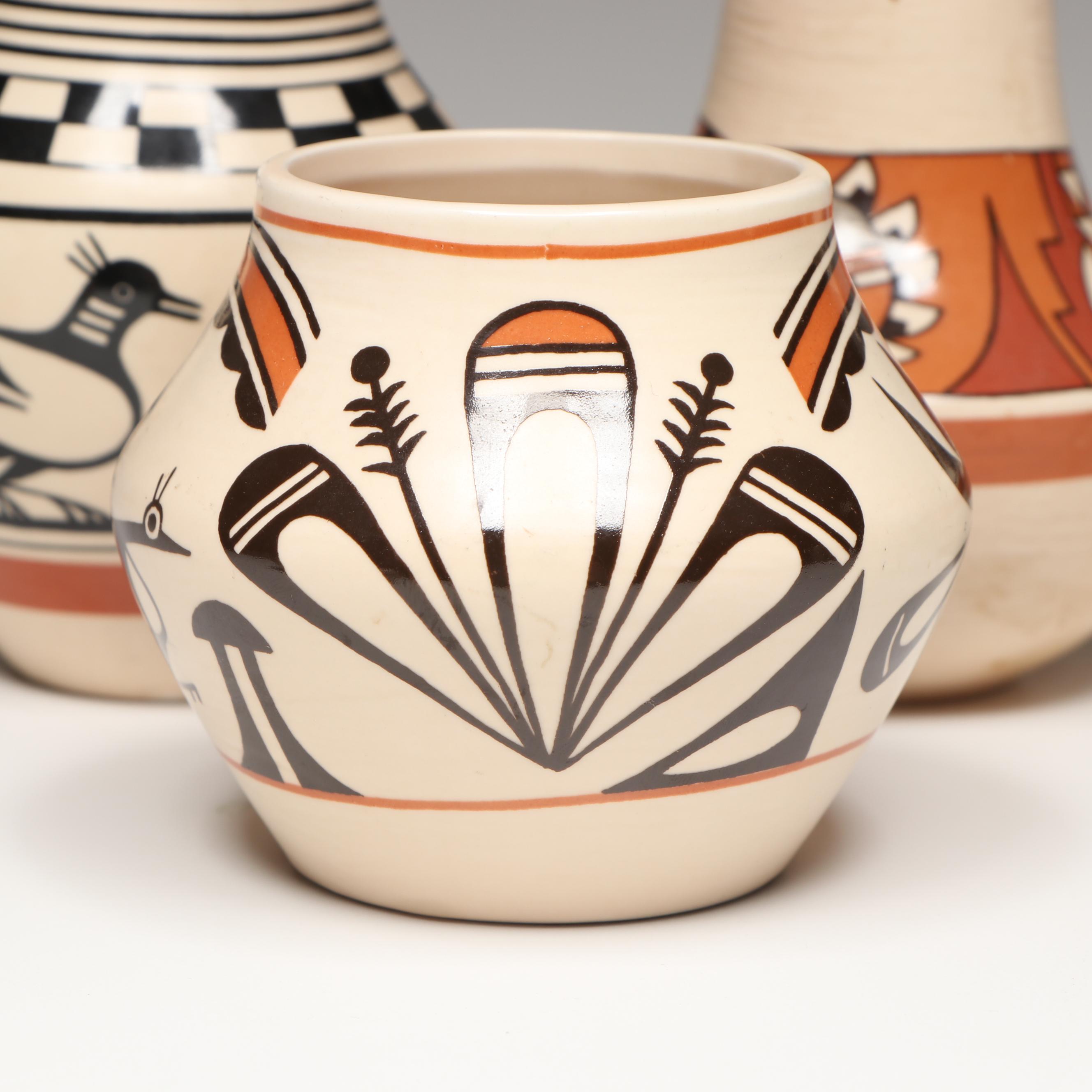 American Indian Life and Legends Reproduction Ceramic Vases