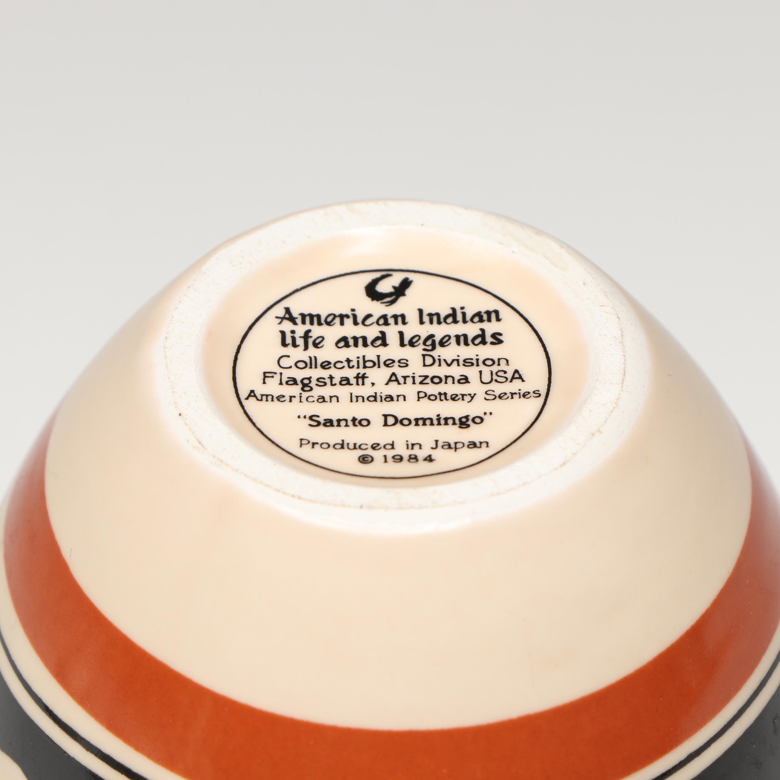 American Indian Life and Legends Reproduction Ceramic Vases