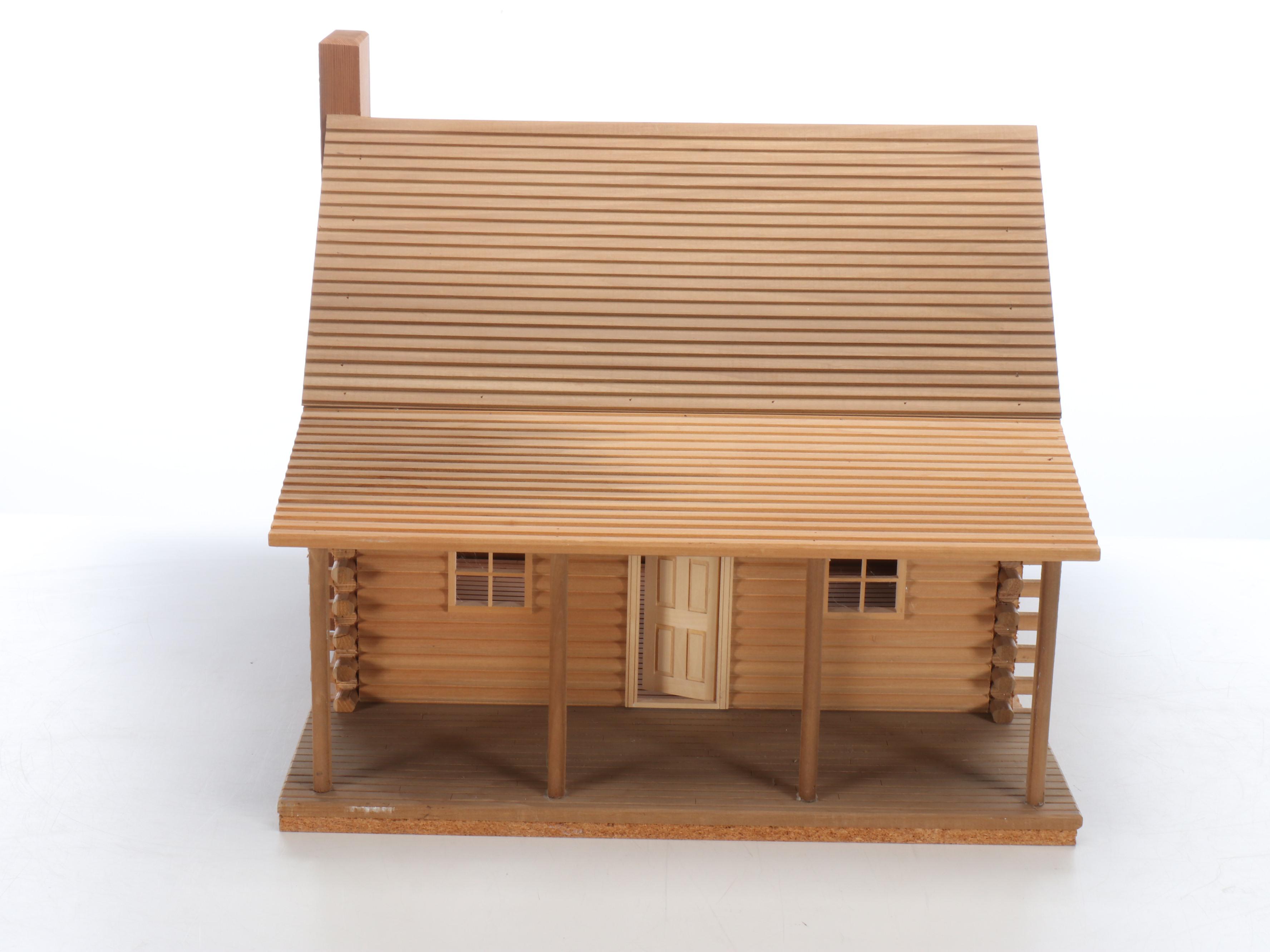 Melissa & Doug Wooden Horse Barn and Other Wooden Log Cabin