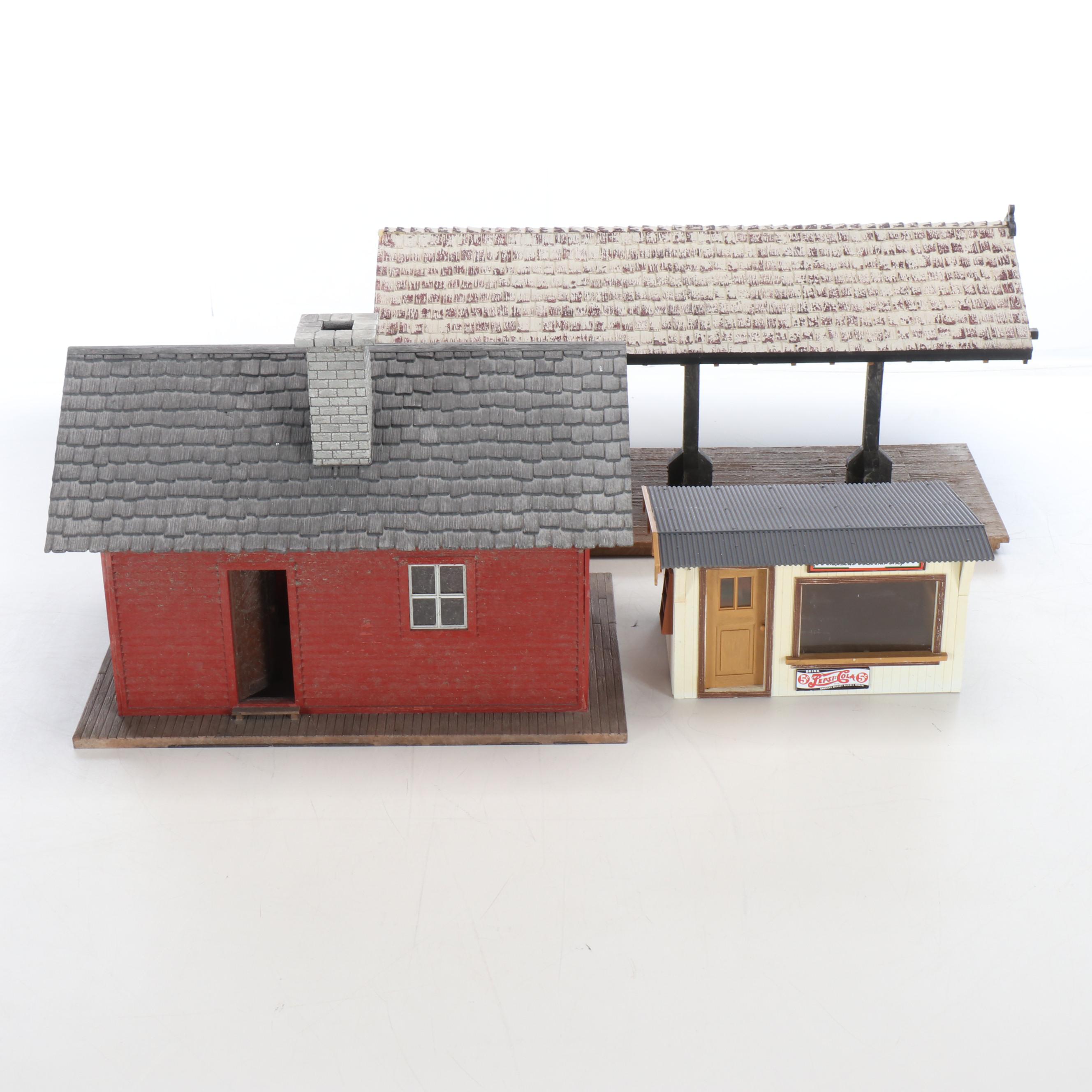 Polychrome Plastic Miniature Buildings