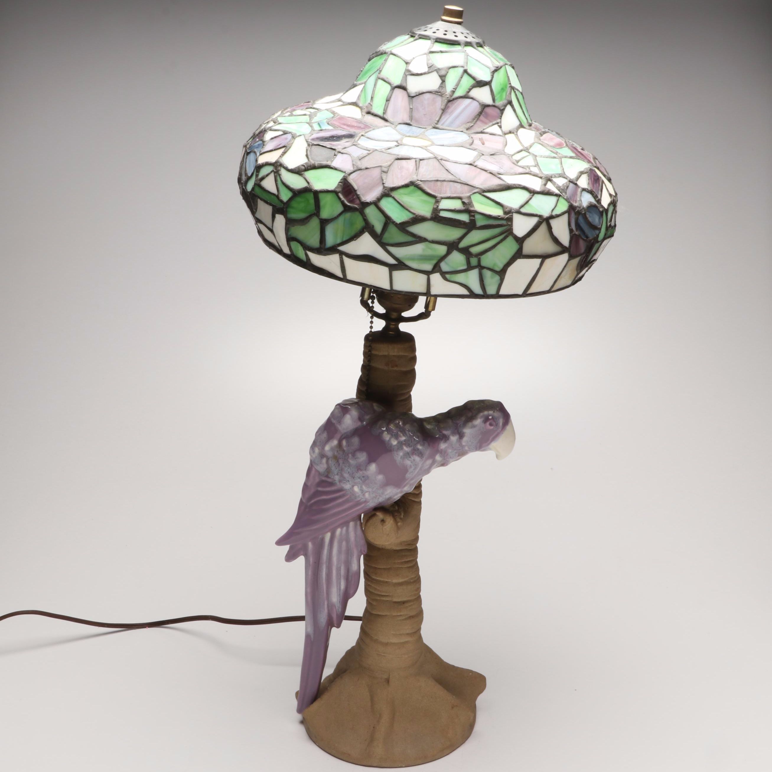 Royal Haeger Figural Ceramic Parrot Table Lamp
