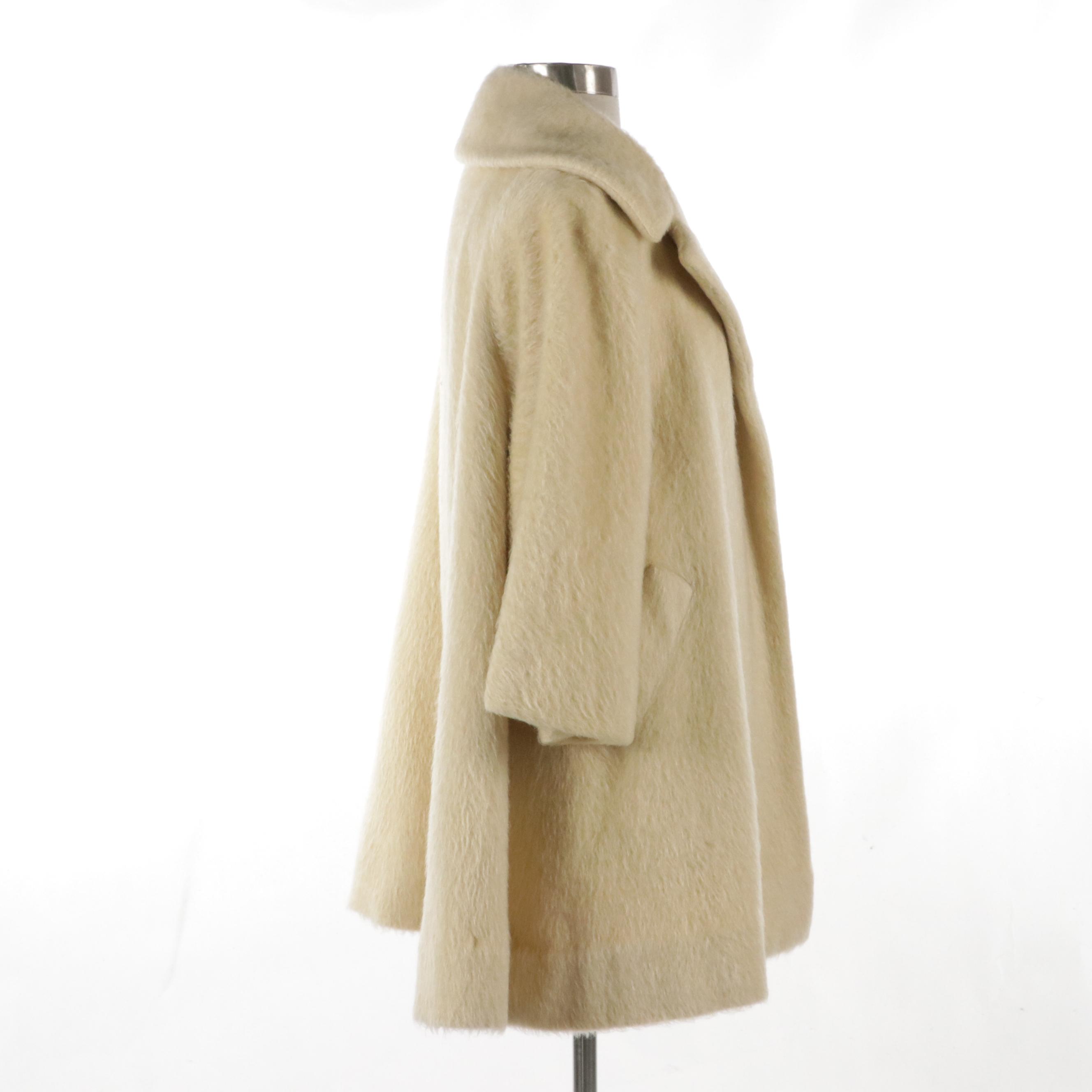 Lilli Ann Swing Coat in French Mohair with Silk Lining, Early 1960s