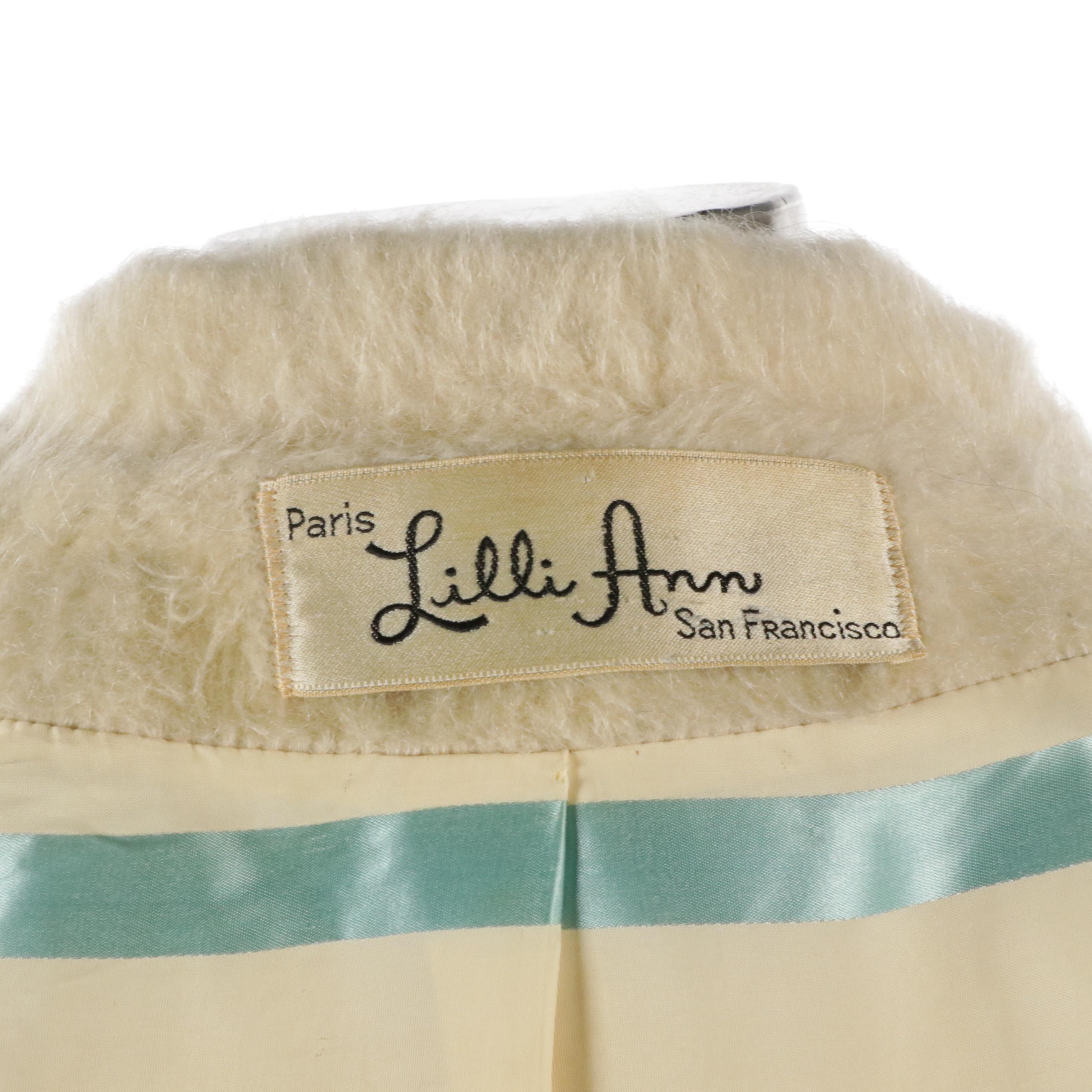 Lilli Ann Swing Coat in French Mohair with Silk Lining, Early 1960s