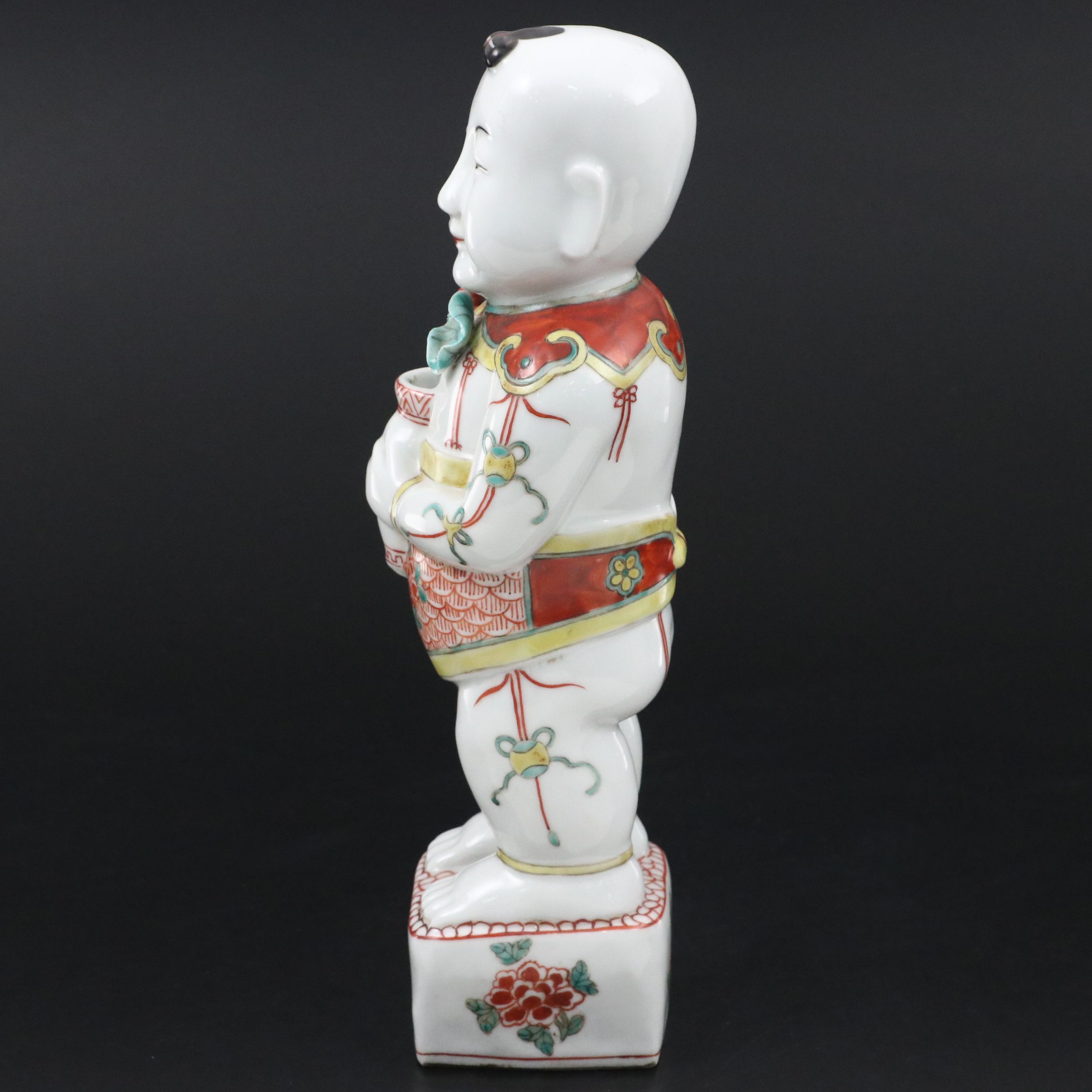 Antique Chinese Export Qing Dynasty Wucai Porcelain Hehe Erxian Figure