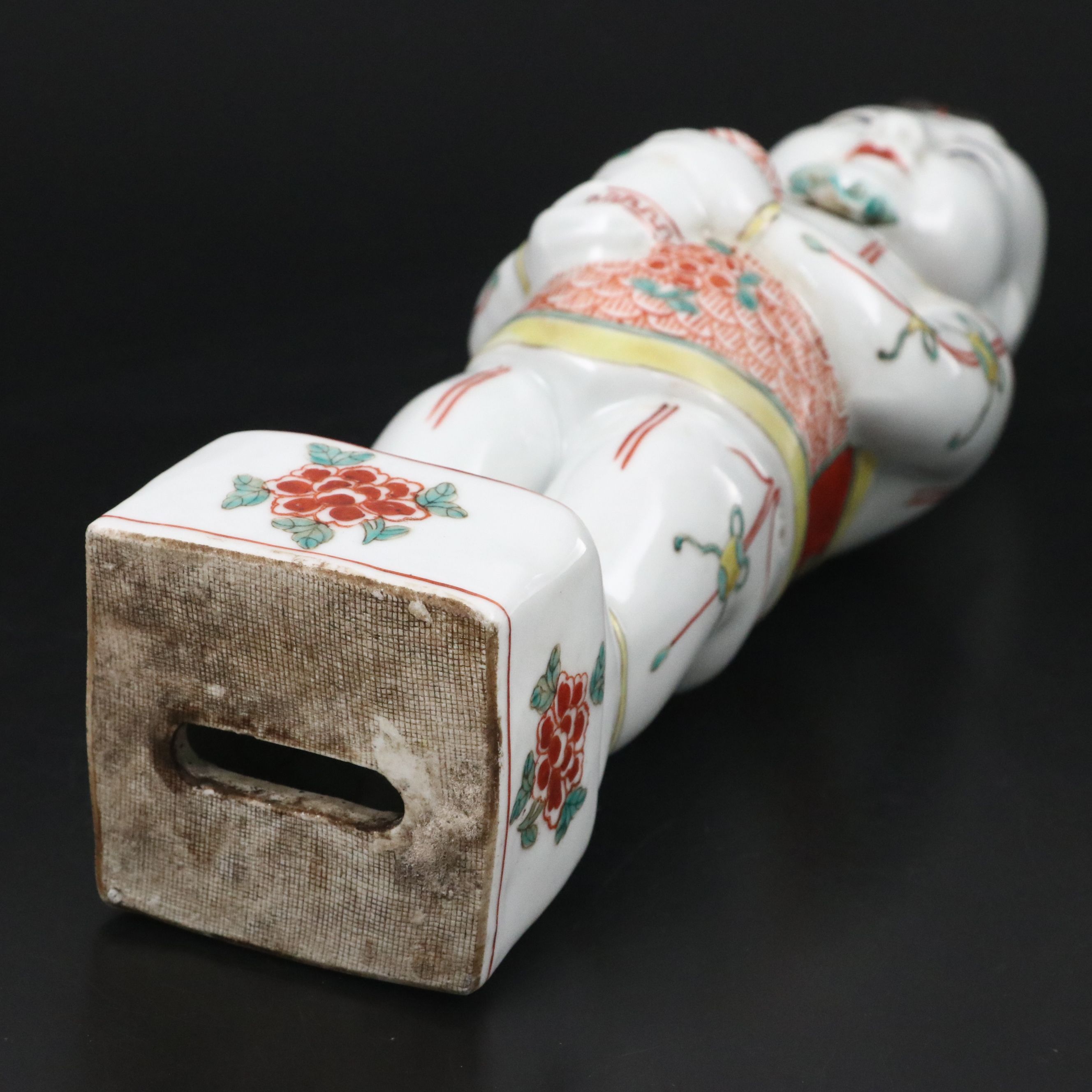 Antique Chinese Export Qing Dynasty Wucai Porcelain Hehe Erxian Figure