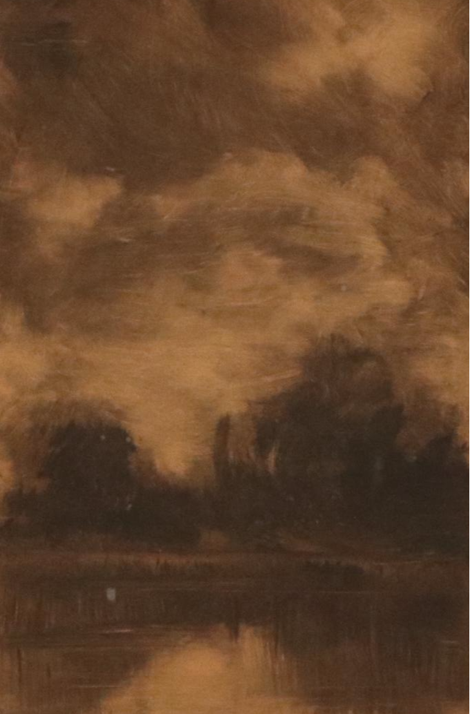 Joseph Henry Sharp Lake Landscape Monotype, Circa 1890s