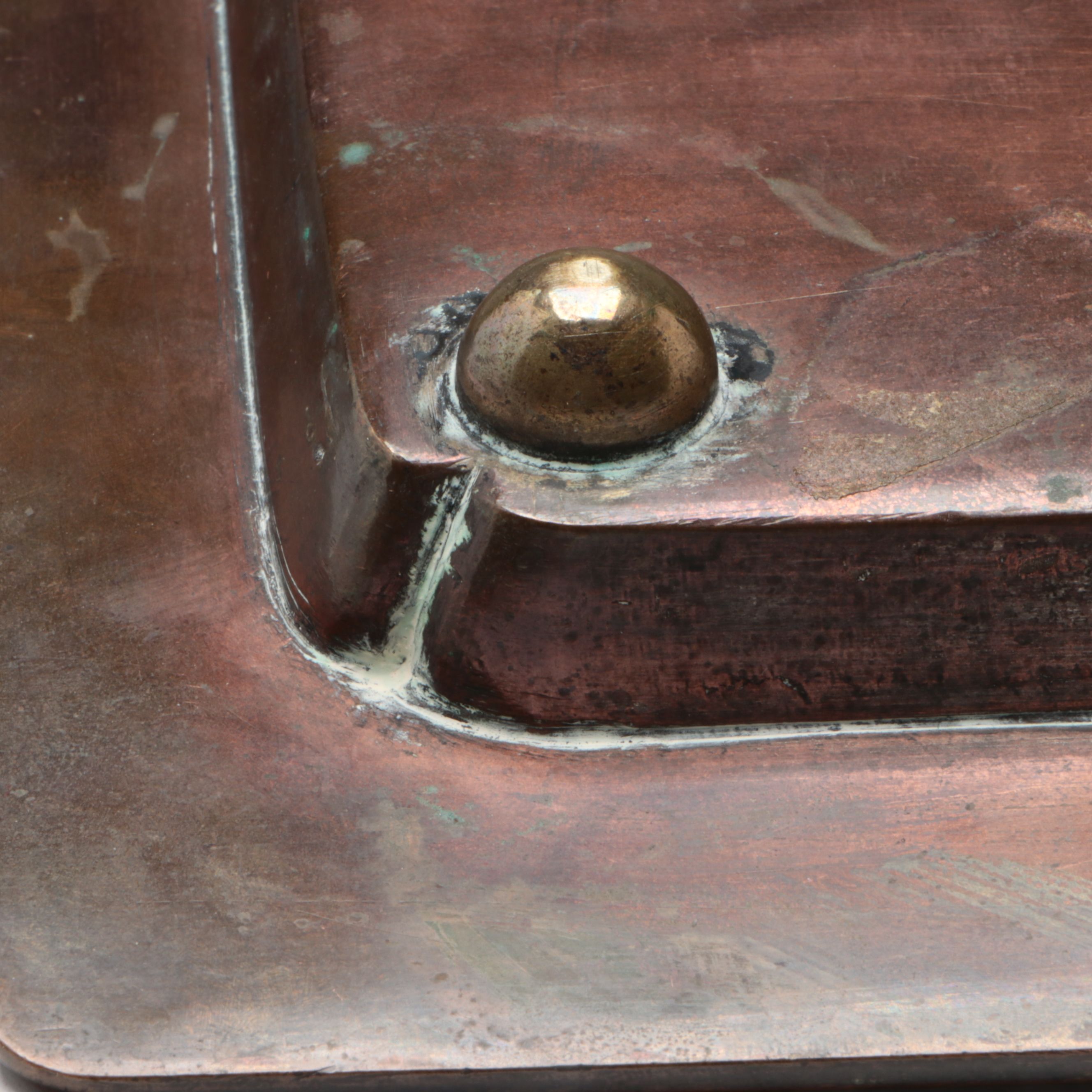 Chinese Enamel and Metal Tray with Hand-Carved Stone Elephant
