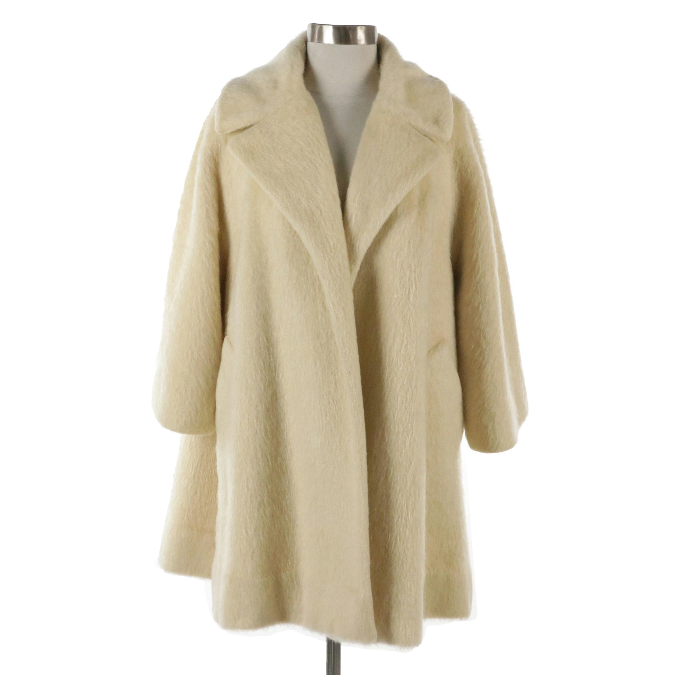 Lilli Ann Swing Coat in French Mohair with Silk Lining, Early 1960s