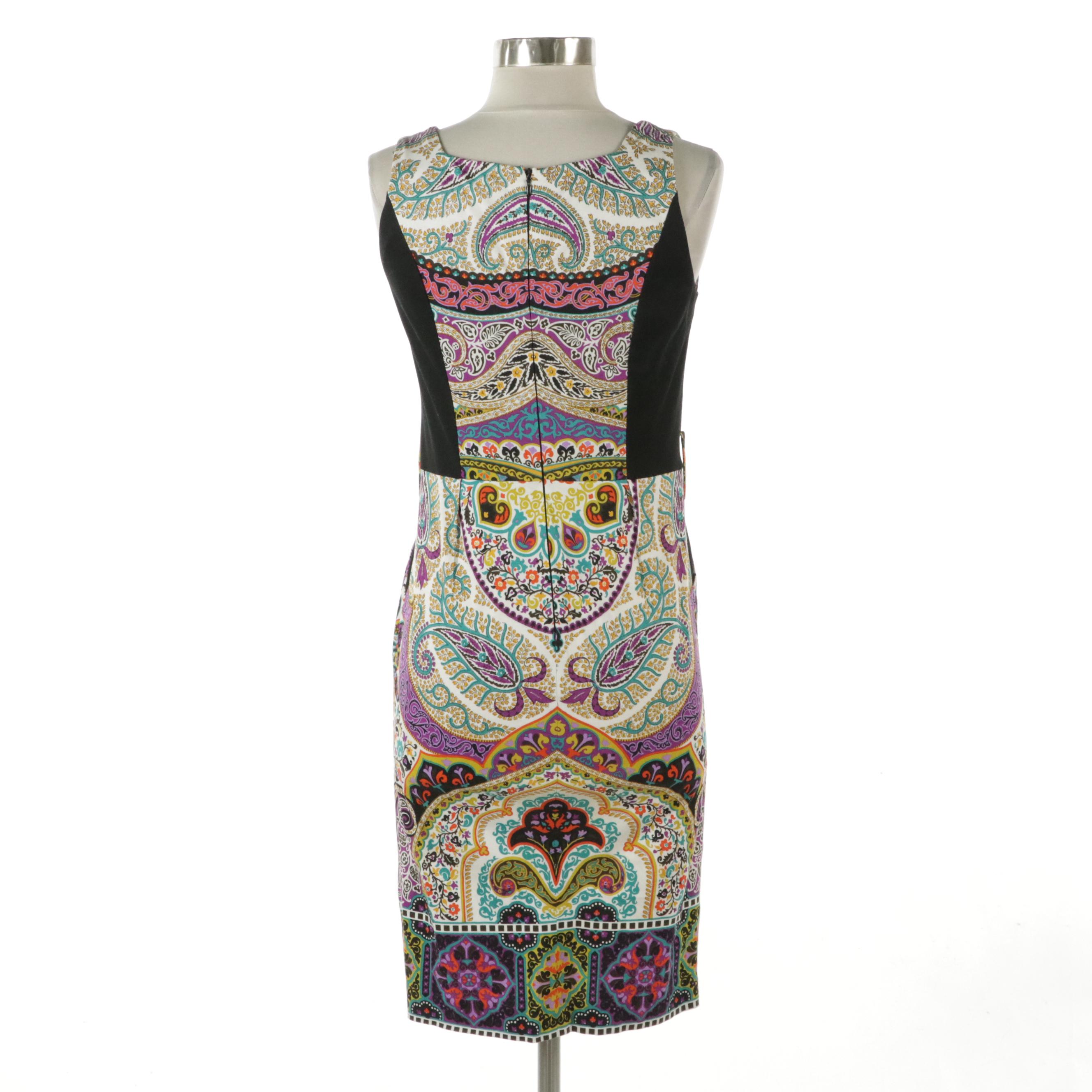 Etro Paisley Printed Stretch Cotton Mini Dress