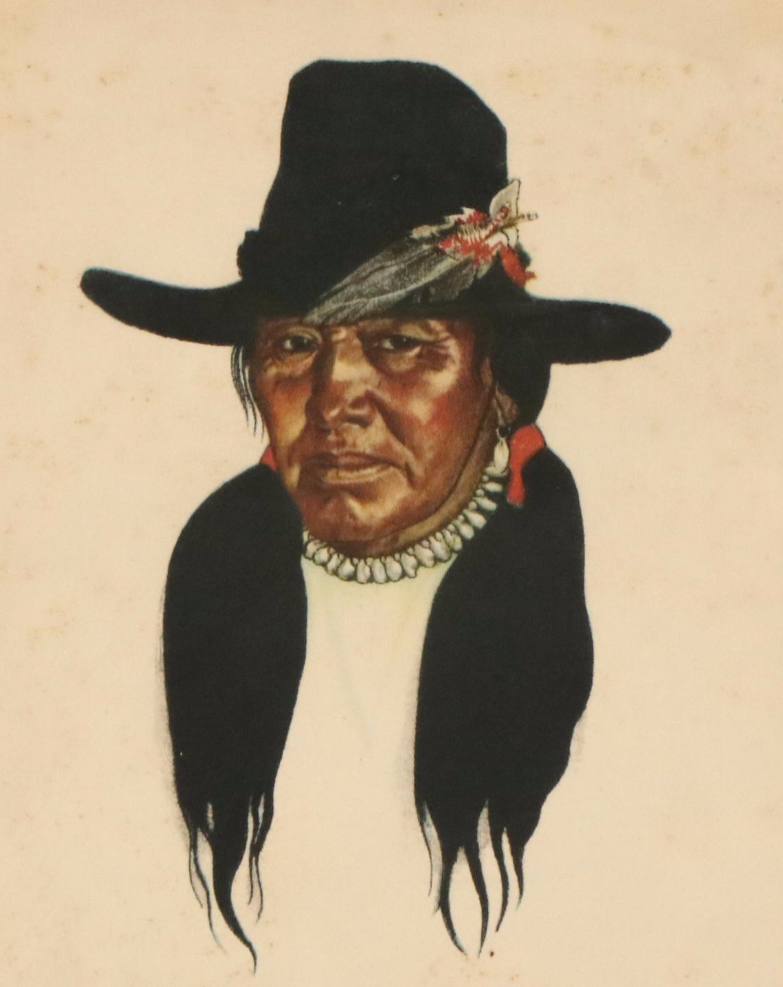 After Winold Reiss Indigenous American Portraits Color Halftones, Mid-Century