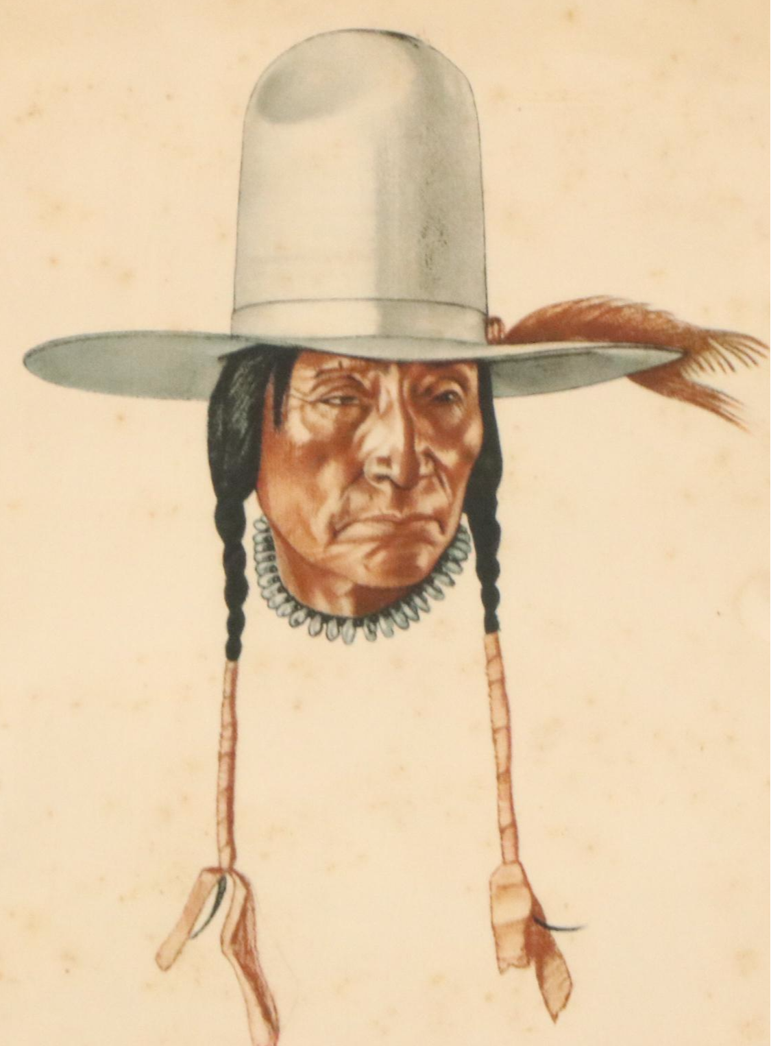 After Winold Reiss Indigenous American Portraits Color Halftones, Mid-Century