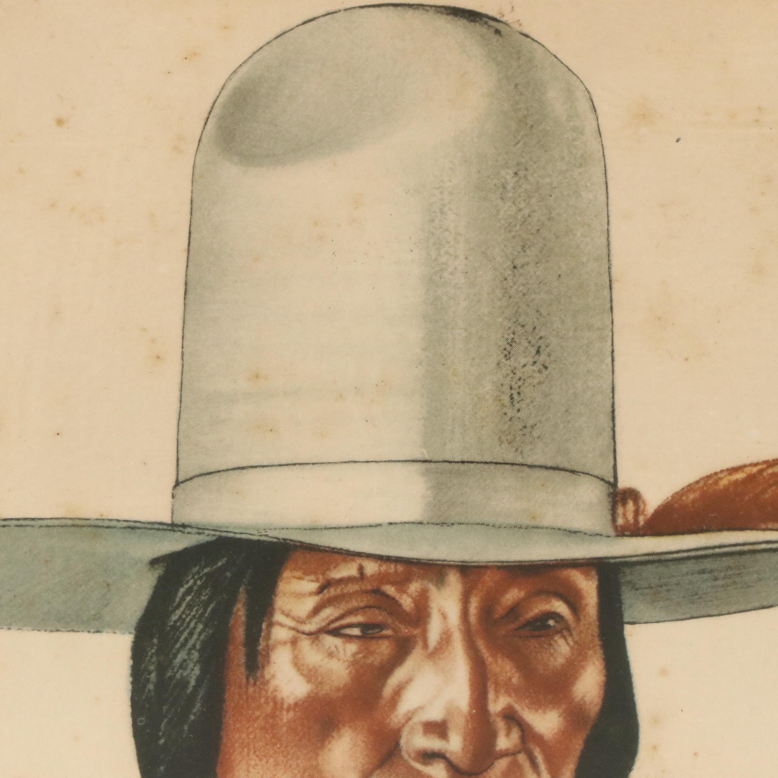 After Winold Reiss Indigenous American Portraits Color Halftones, Mid-Century