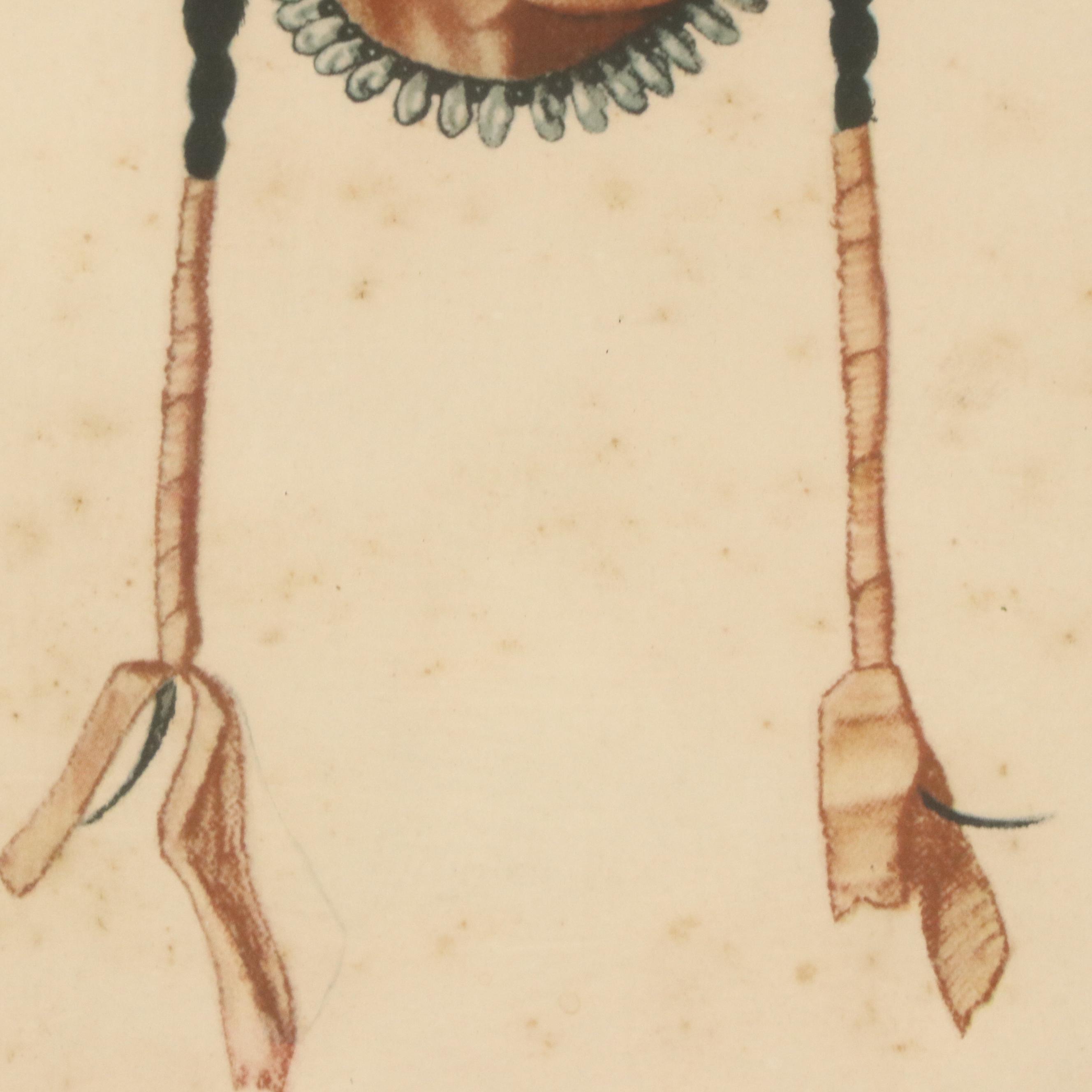 After Winold Reiss Indigenous American Portraits Color Halftones, Mid-Century