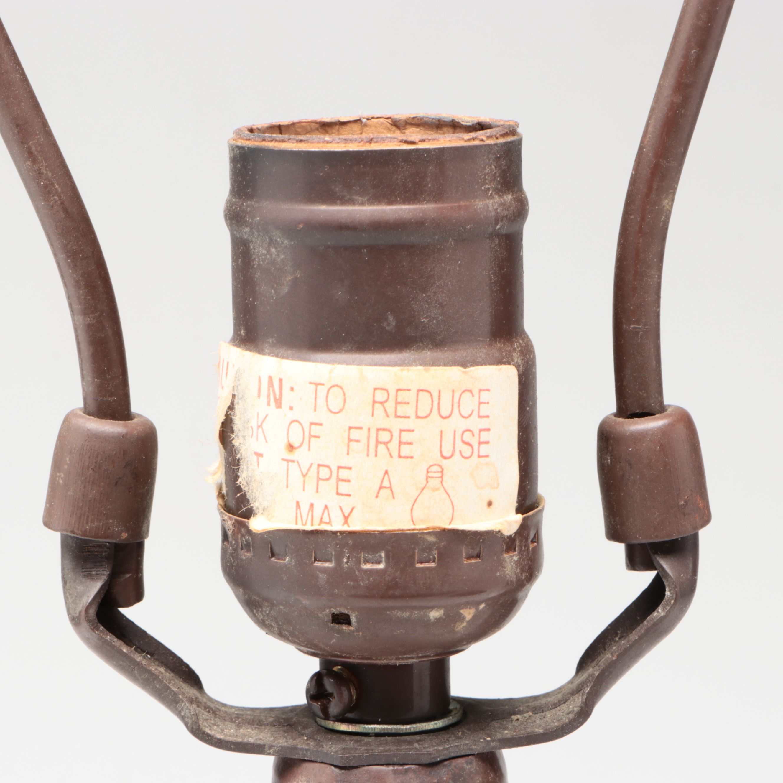 Art Nouveau Style Metal Table Lamp with Reverse Painted Floral Glass Shade