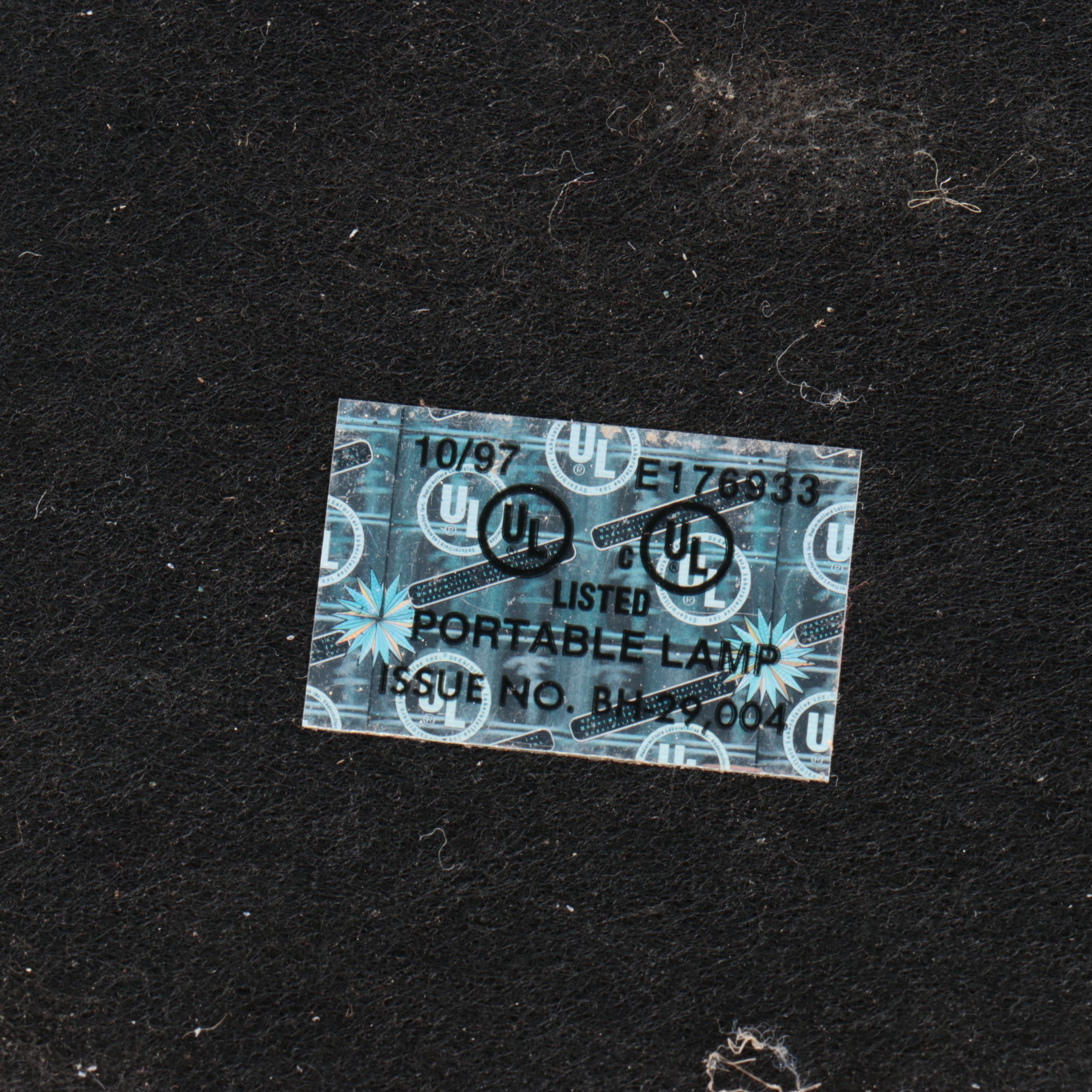 Art Nouveau Style Metal Table Lamp with Reverse Painted Floral Glass Shade