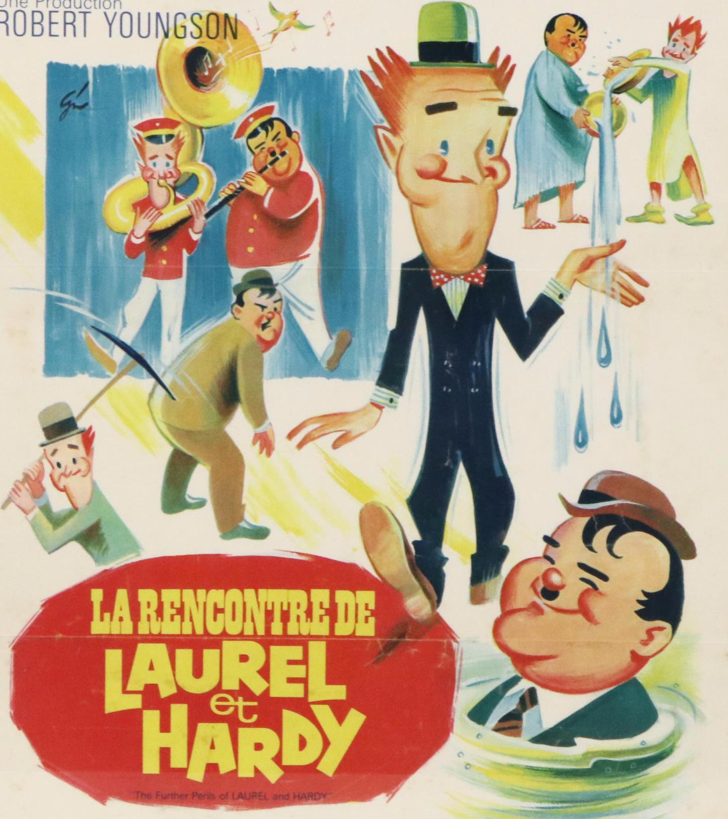 "Laurel and Hardy" Boris Grinsson French Film Poster, 1967