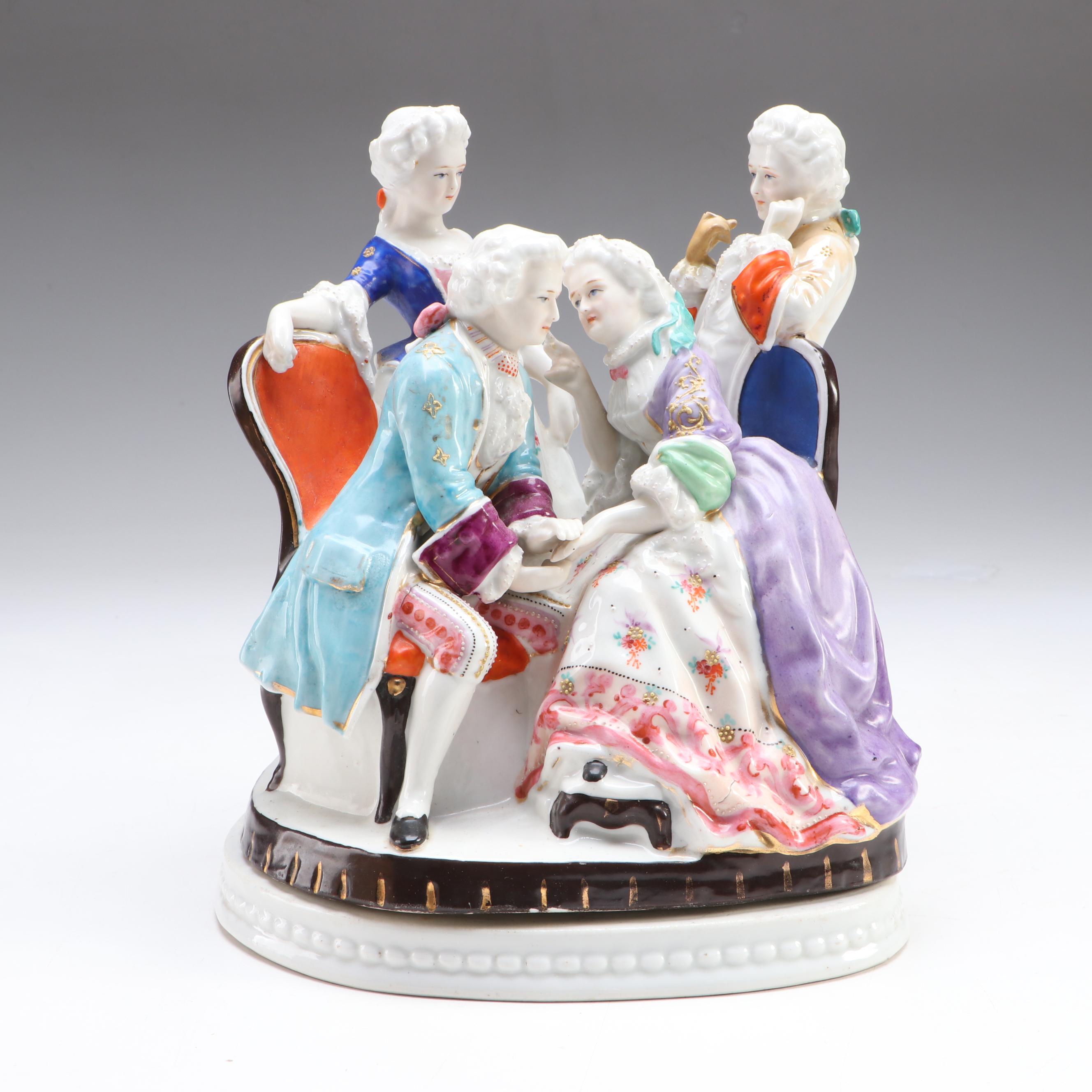 Continental European Figural Inkwell, Late 19th Century