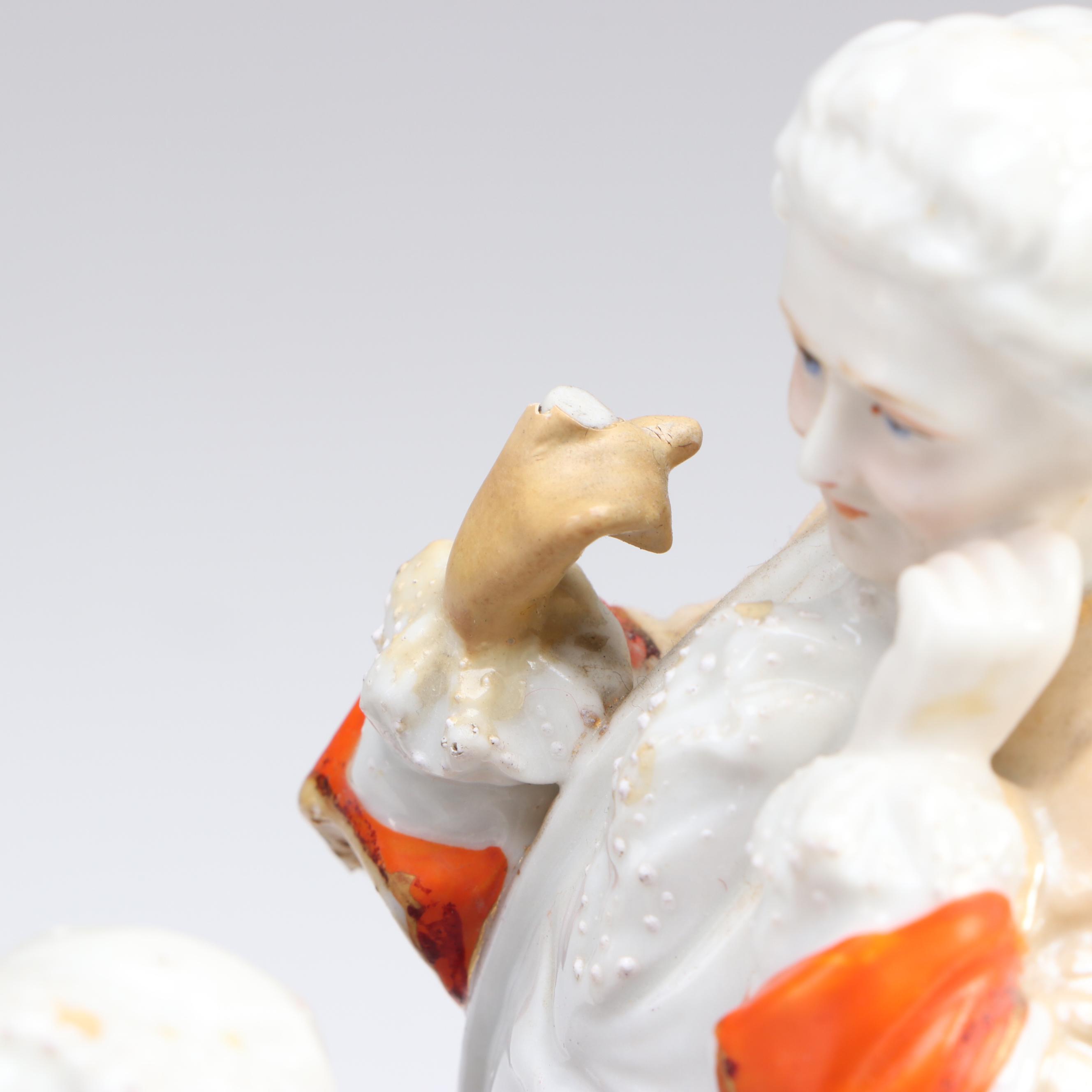 Continental European Figural Inkwell, Late 19th Century