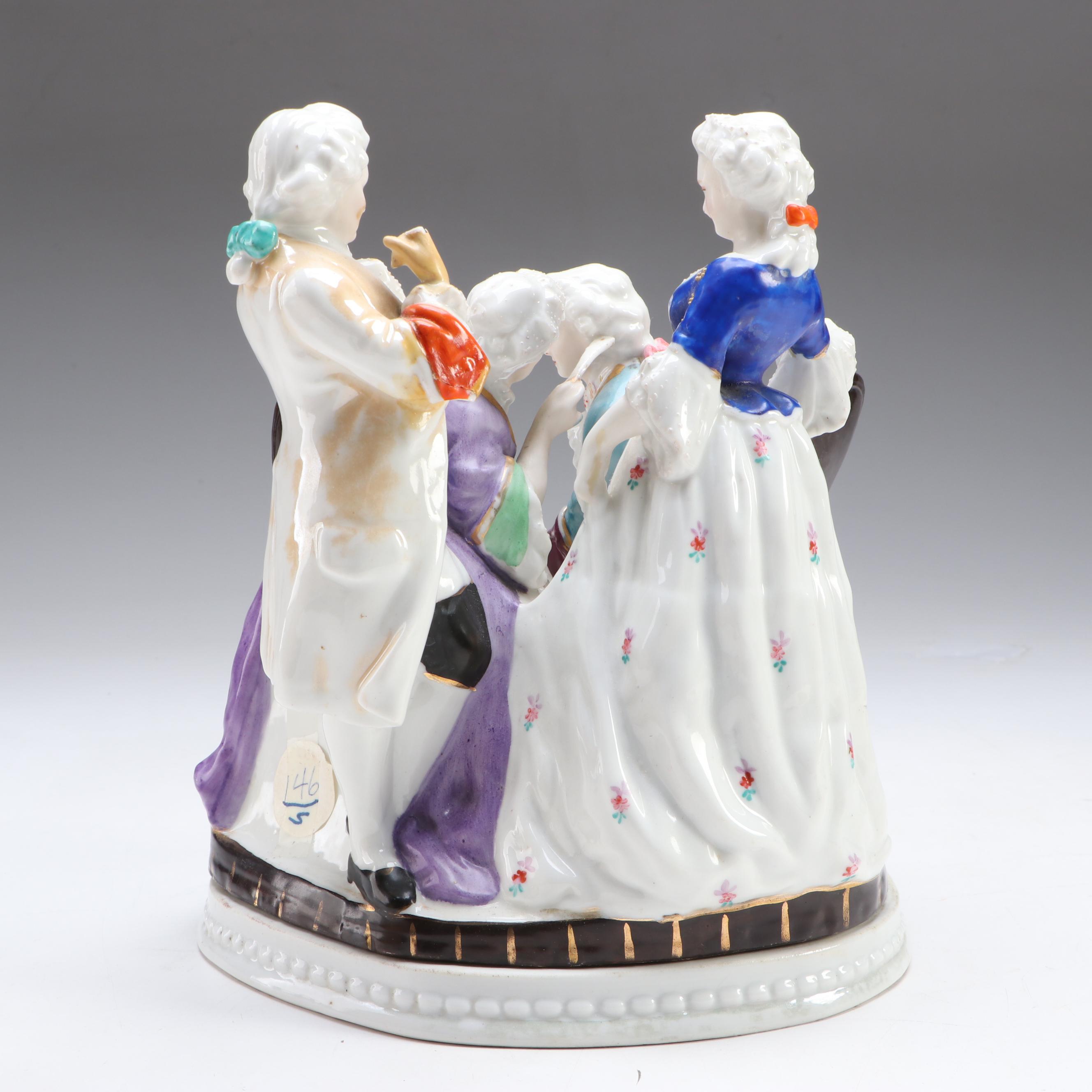 Continental European Figural Inkwell, Late 19th Century