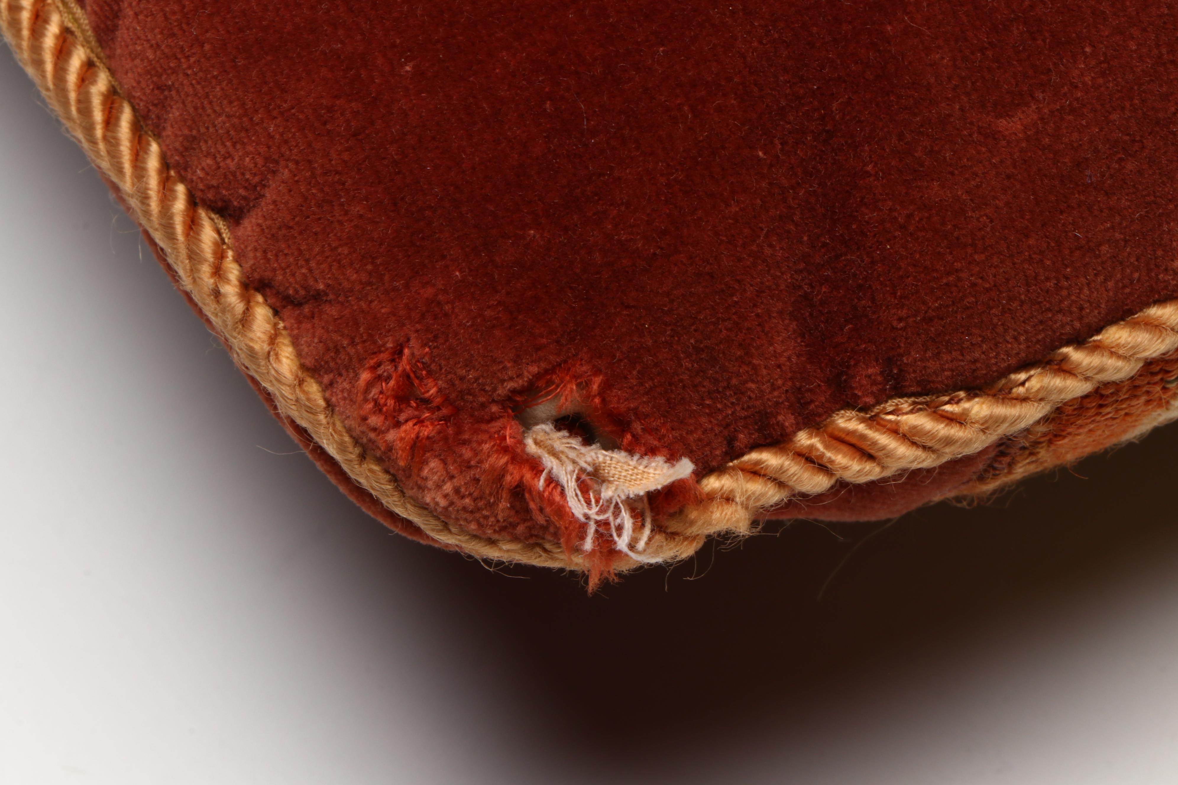 Antique Silk Needlepoint Panel Pillow