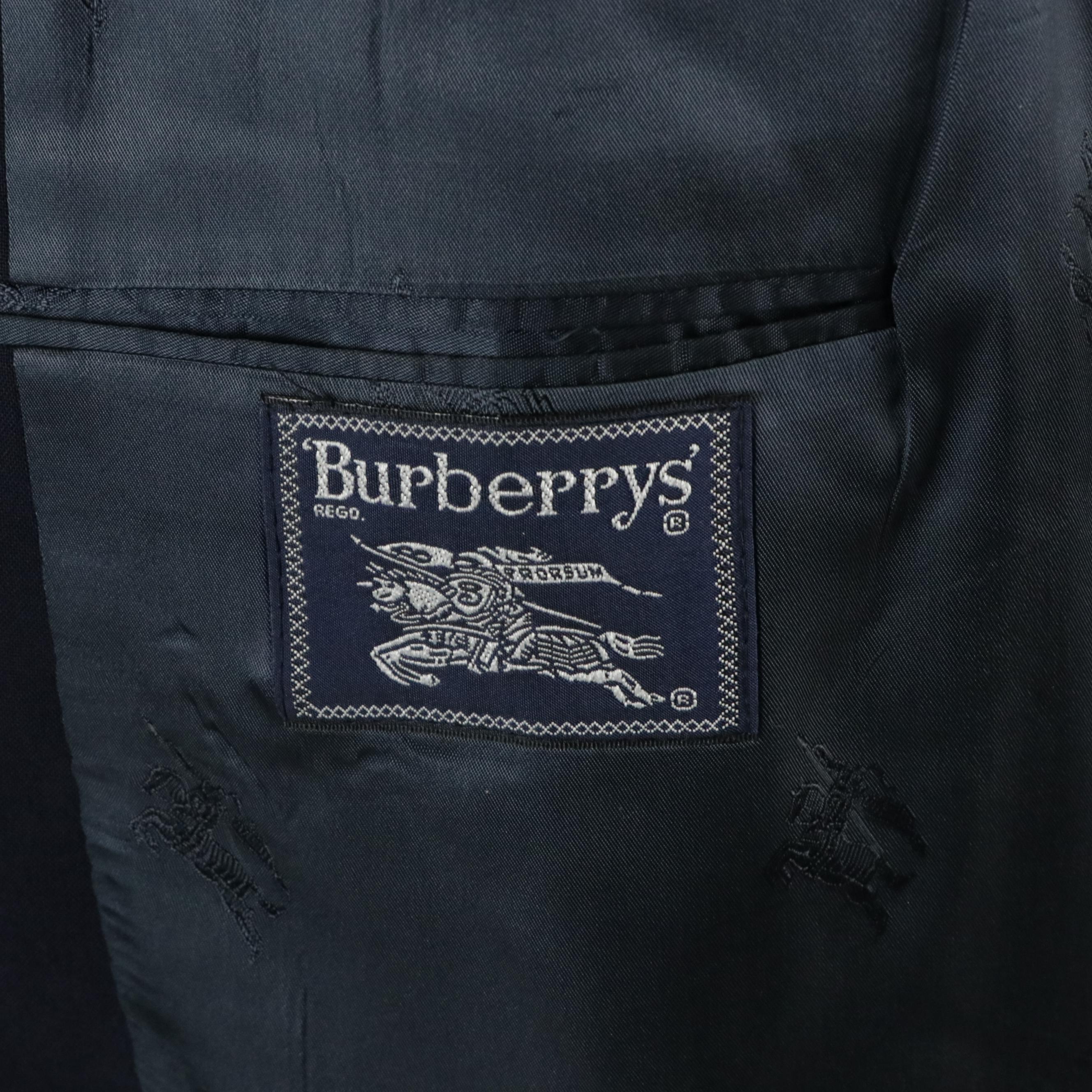 Men's Burberrys Vintage Navy Wool Double Breasted Blazer