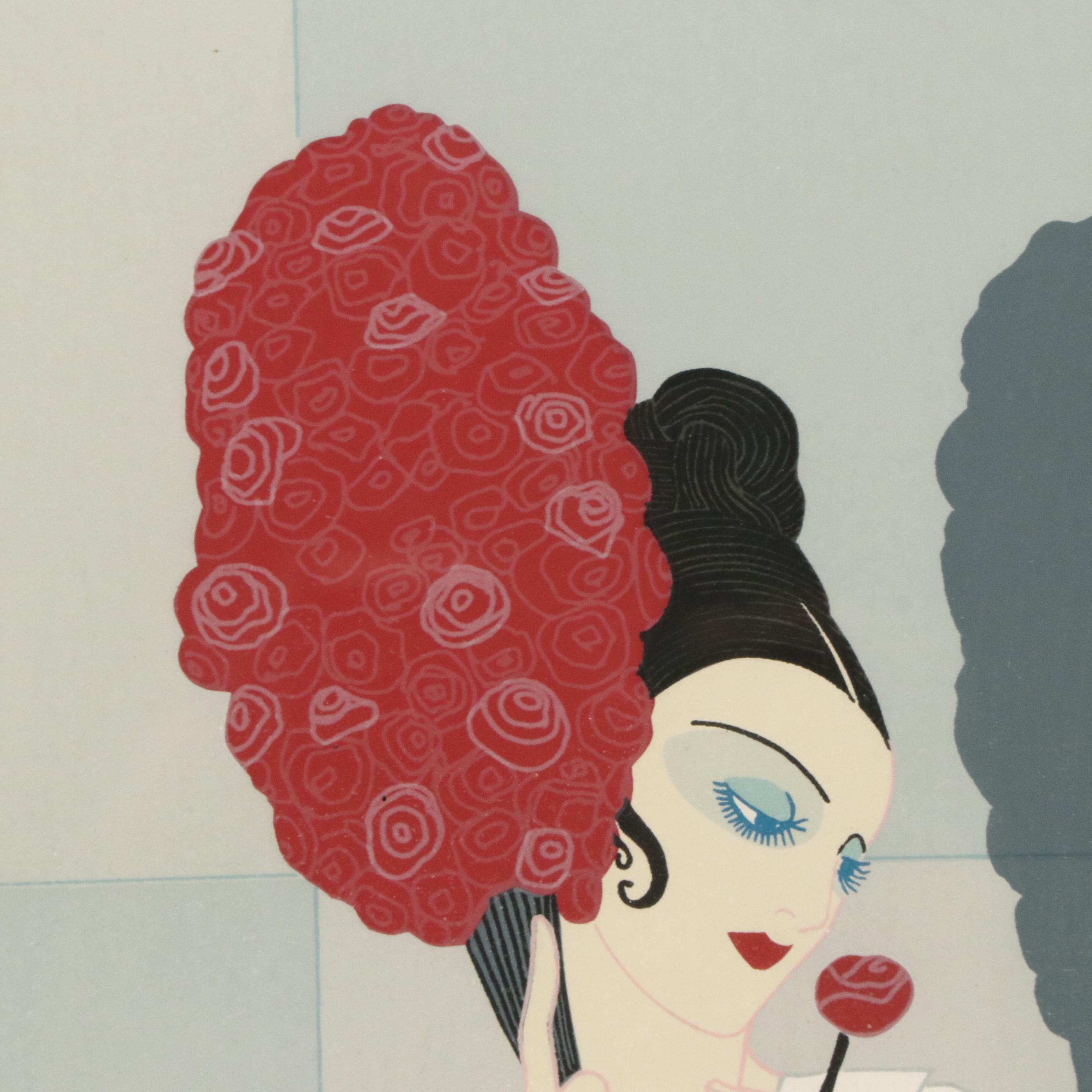 Erté Art Deco Style Serigraph "LaFayette," 1979