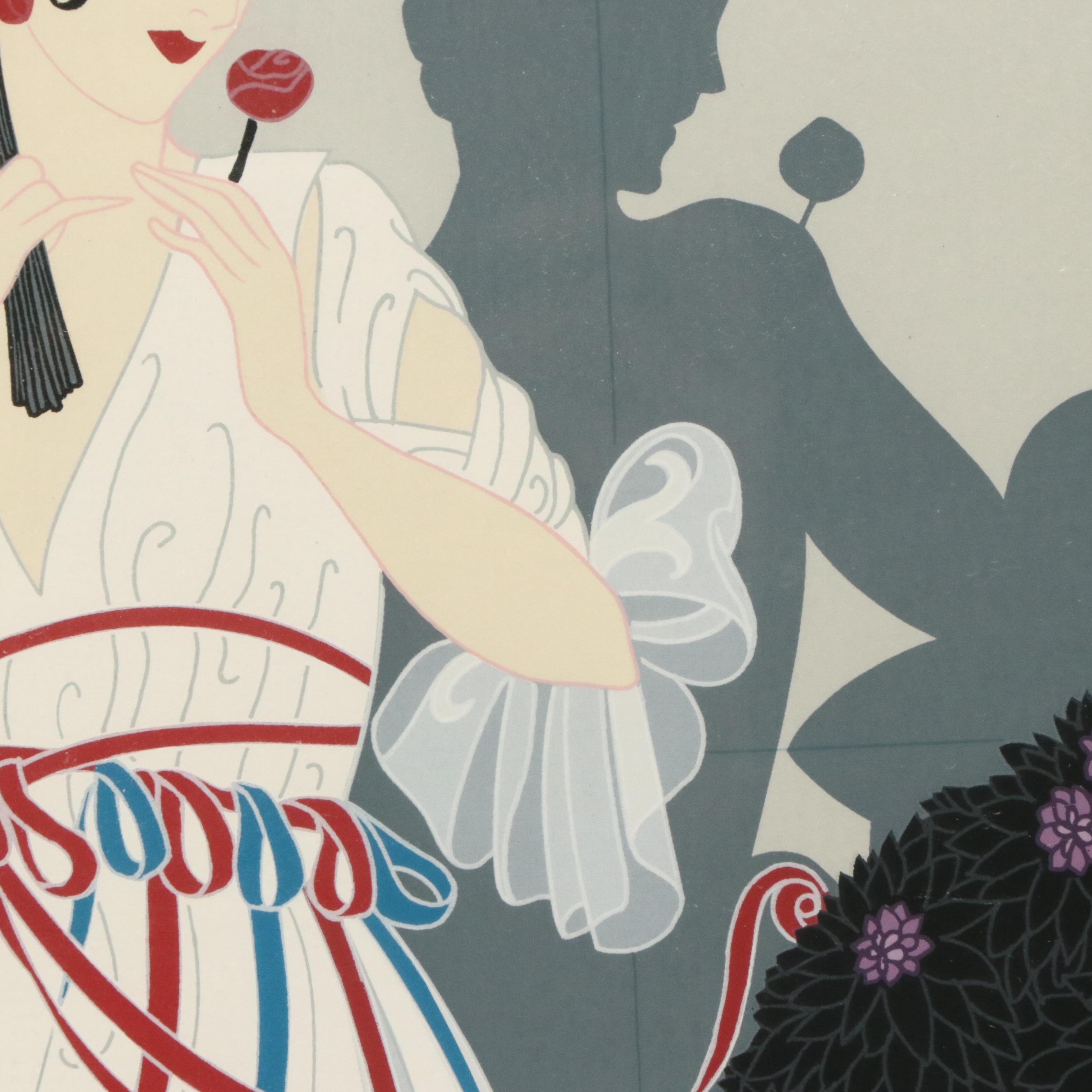 Erté Art Deco Style Serigraph "LaFayette," 1979