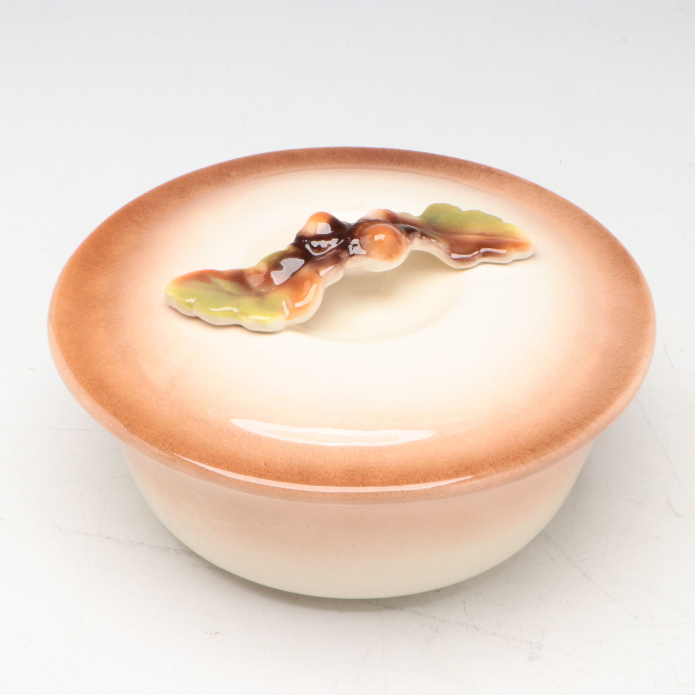 Vintage Sunkist Van Nuys Serving Set and Shakers in Autumn Themed White Ceramic