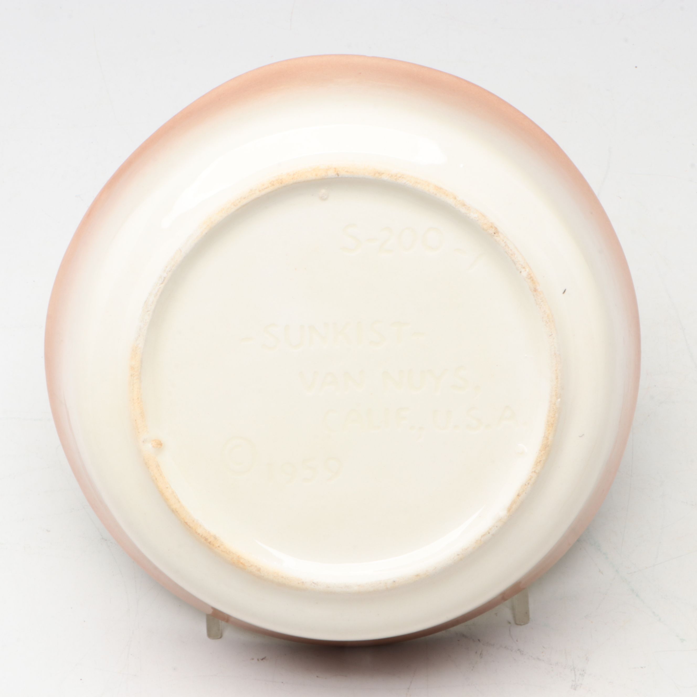 Vintage Sunkist Van Nuys Serving Set and Shakers in Autumn Themed White Ceramic